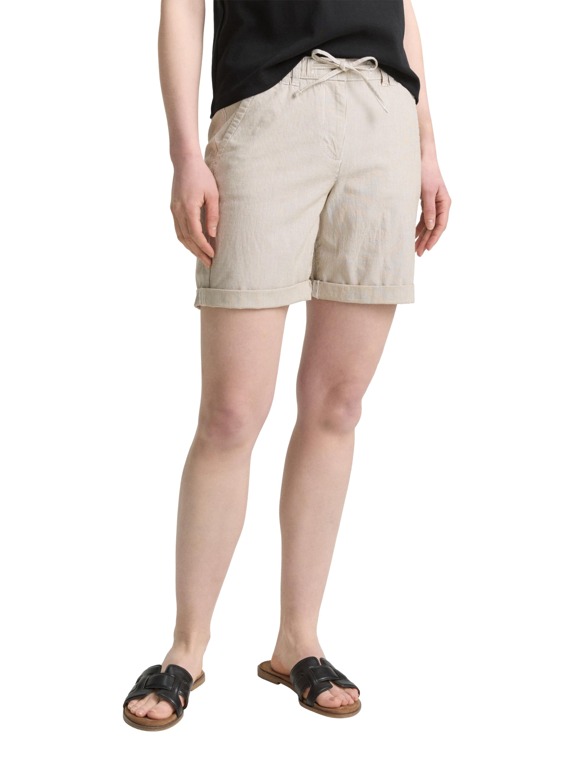 tom-tailor-damen-chino-bermuda-shorts-mit-kordelzug image 8