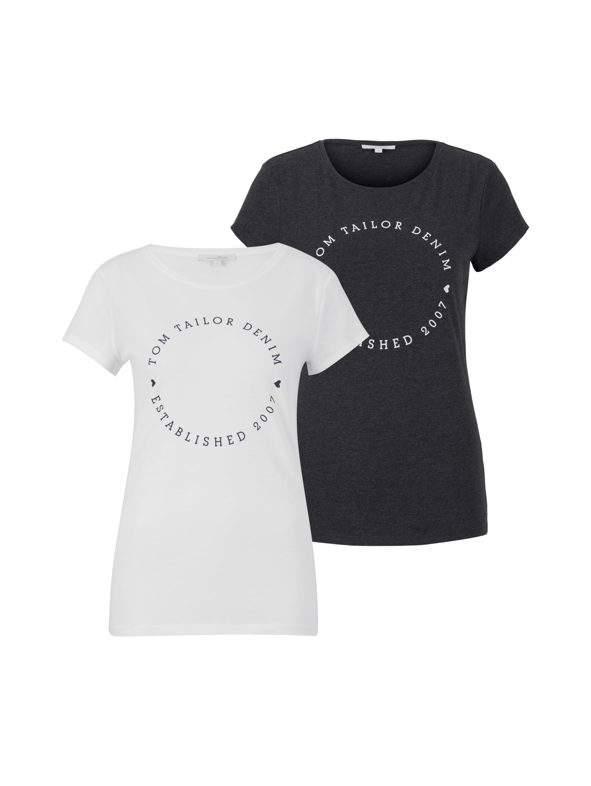 tom-tailor-denim-damen-t-shirt-mit-print-doppelpack image 1