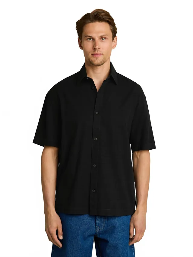 tom-tailor-denim-1050979-loose-fit-kurzarmhemd-aus-baumwolle-herren image 1