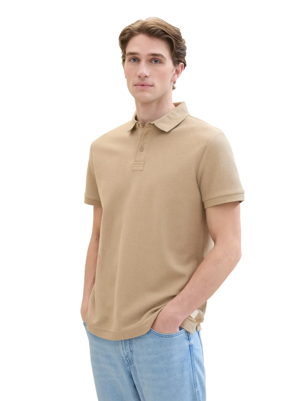 tom-tailor-herren-basic-poloshirt-mit-struktur image 1
