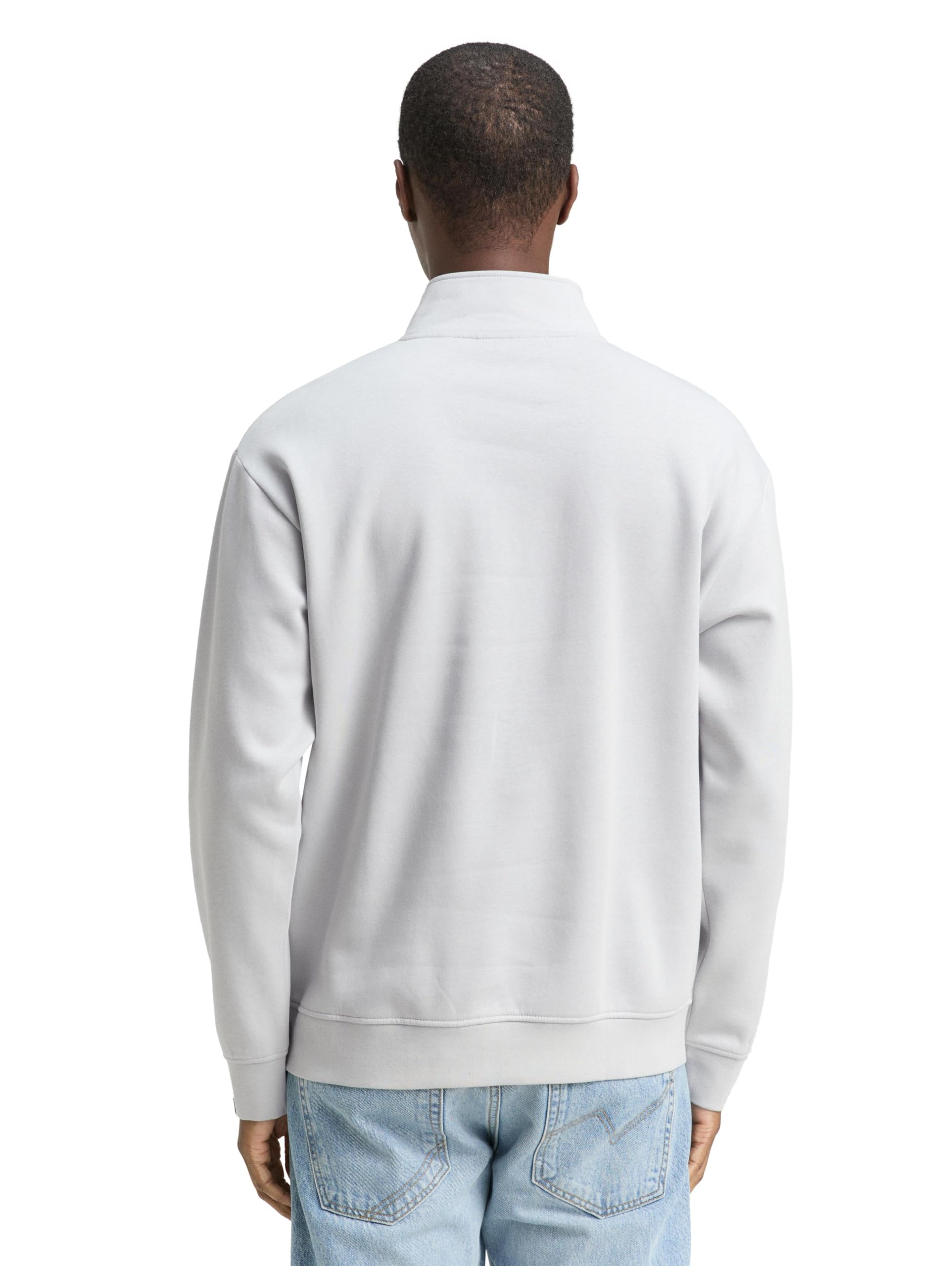 tom-tailor-denim-herren-1049013-troyer-sweatshirt-mit-logo-badge image 2