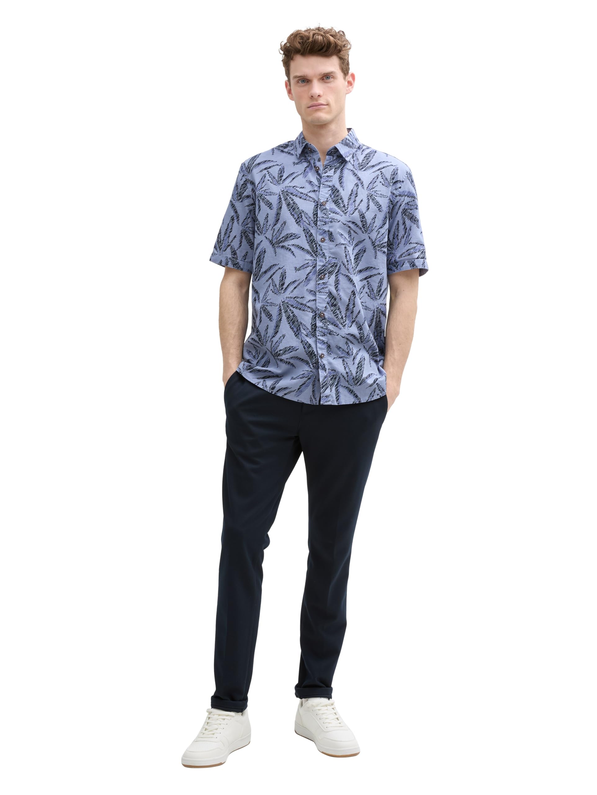 tom-tailor-herren-comfort-fit-hemd-mit-palmen-print image 2