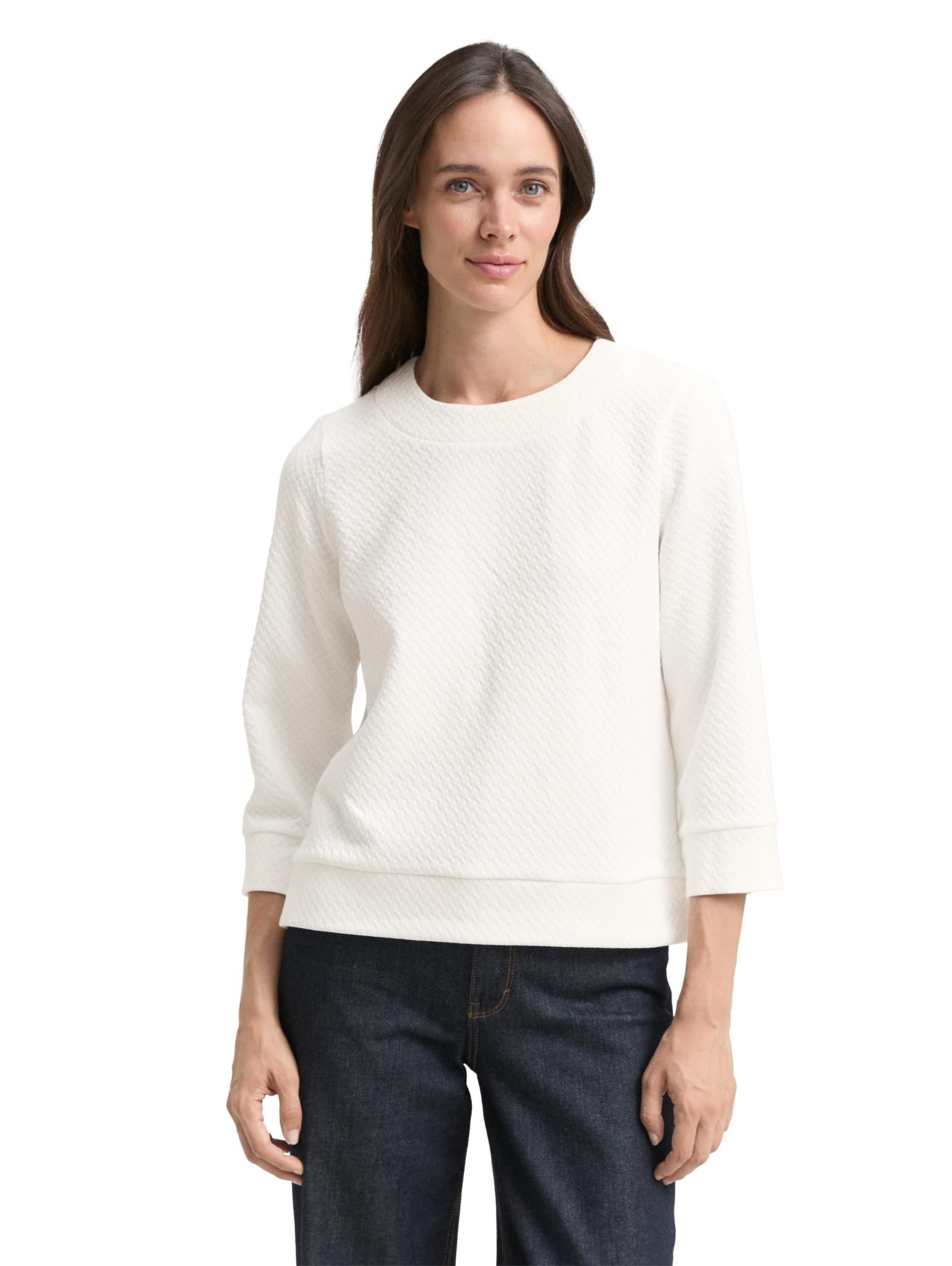 tom-tailor-damen-1049016-boxy-fit-sweatshirt-mit-7-8-arm image 6