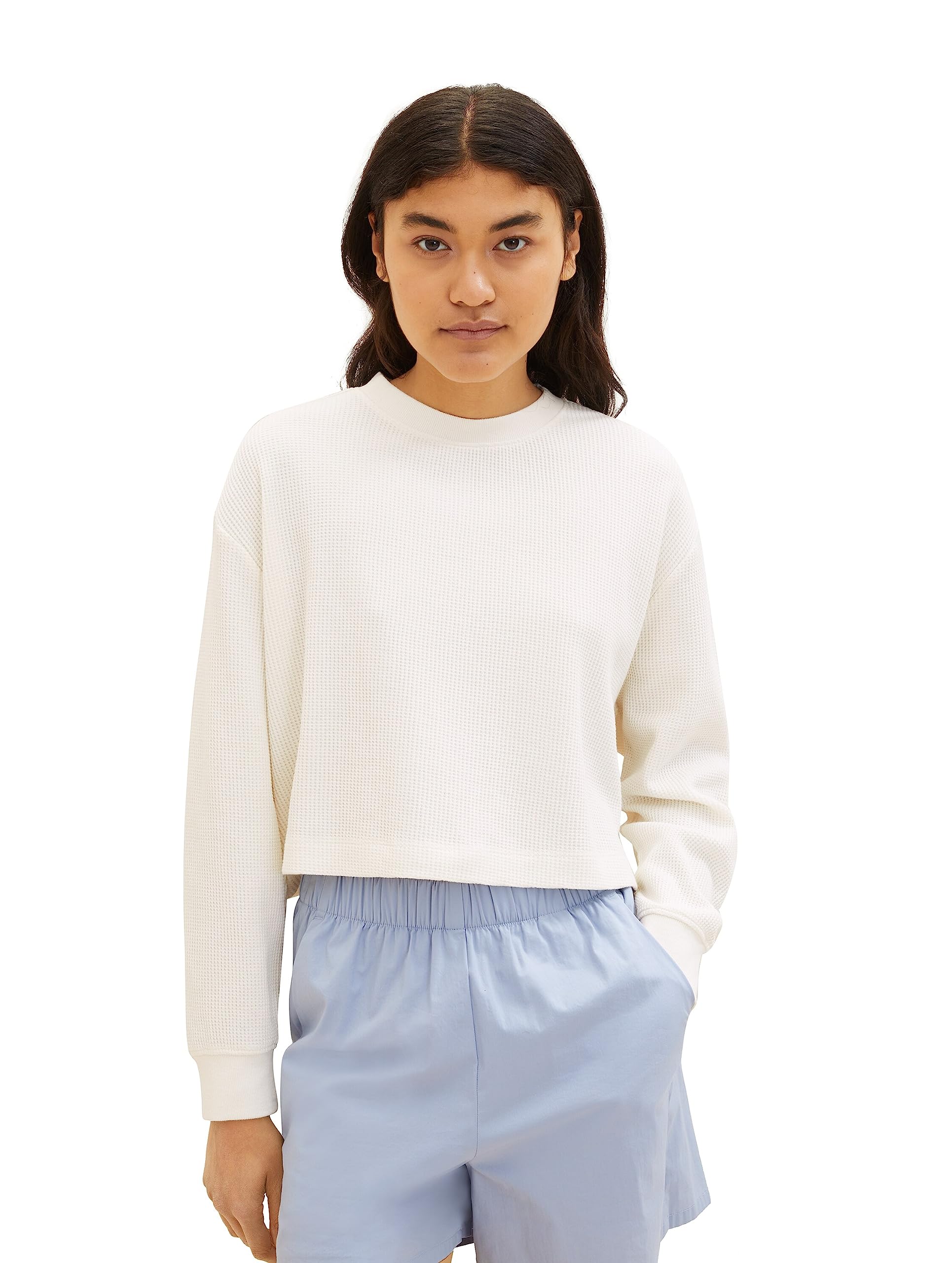 tom-tailor-denim-damen-cropped-basic-sweatshirt-1038310 image 7