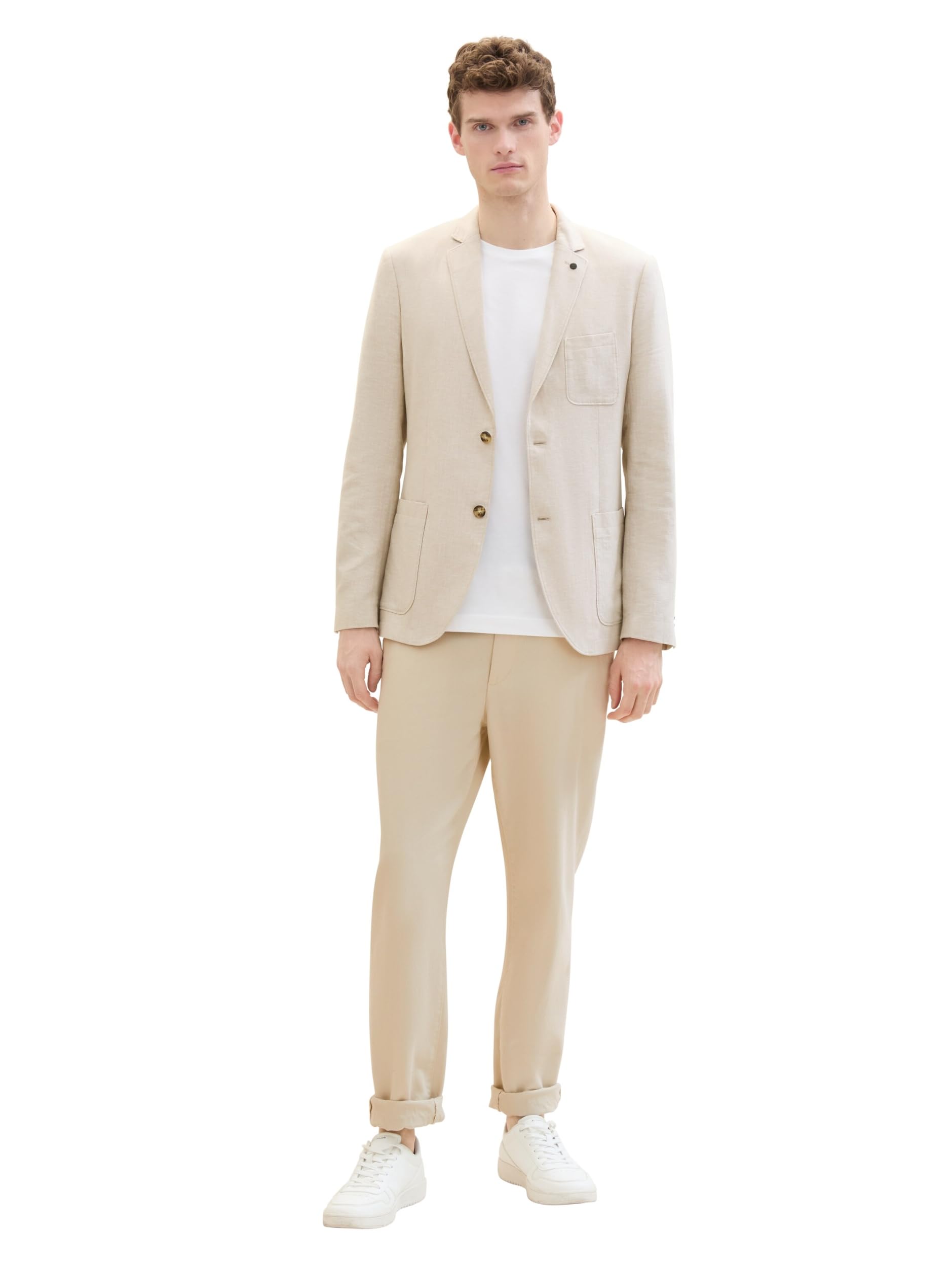 tom-tailor-herren-sakko-aus-leinen-35175-camel-beige-herringbone-gr-e-50 image 4