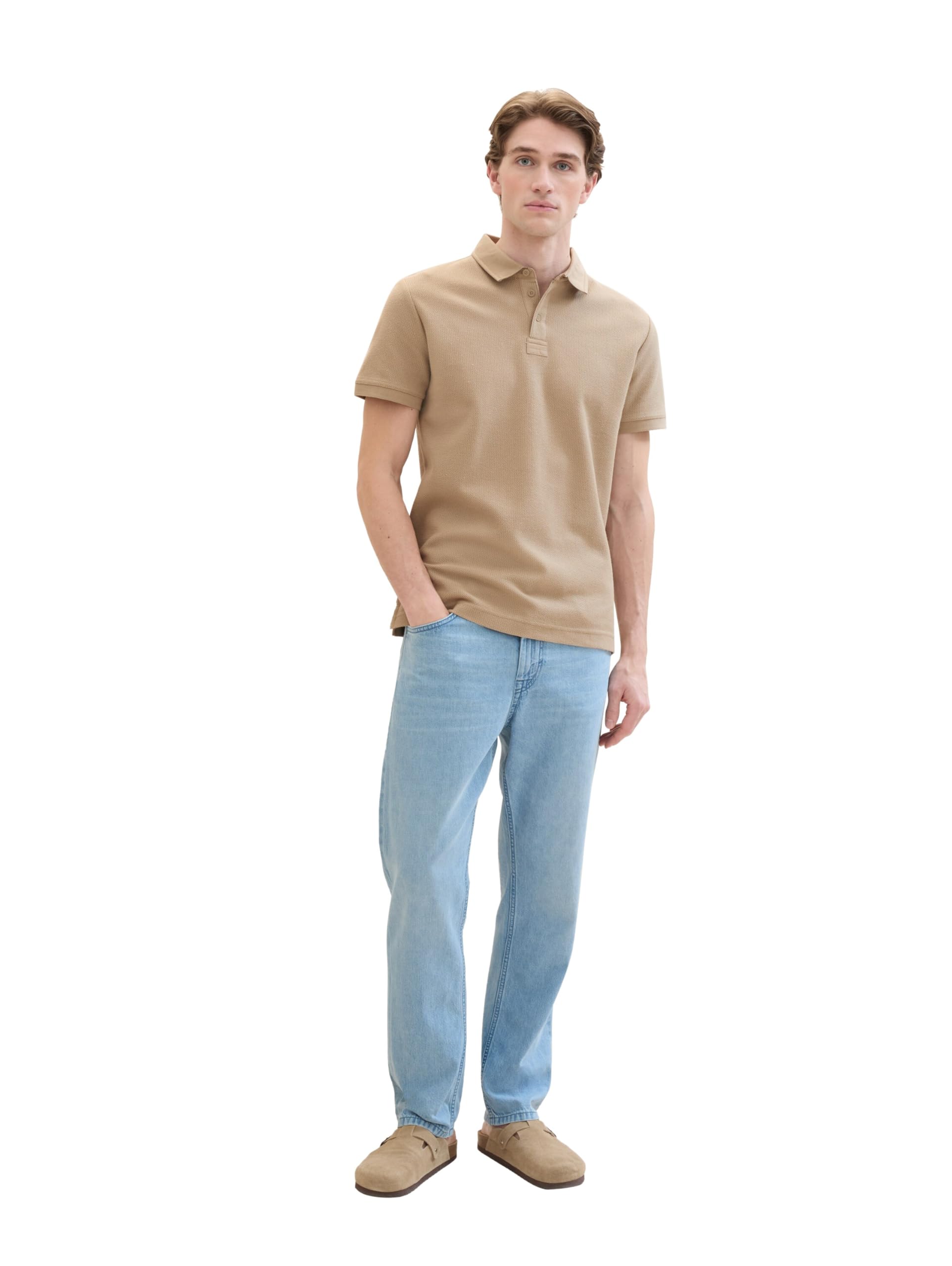 tom-tailor-herren-basic-poloshirt-mit-struktur image 2