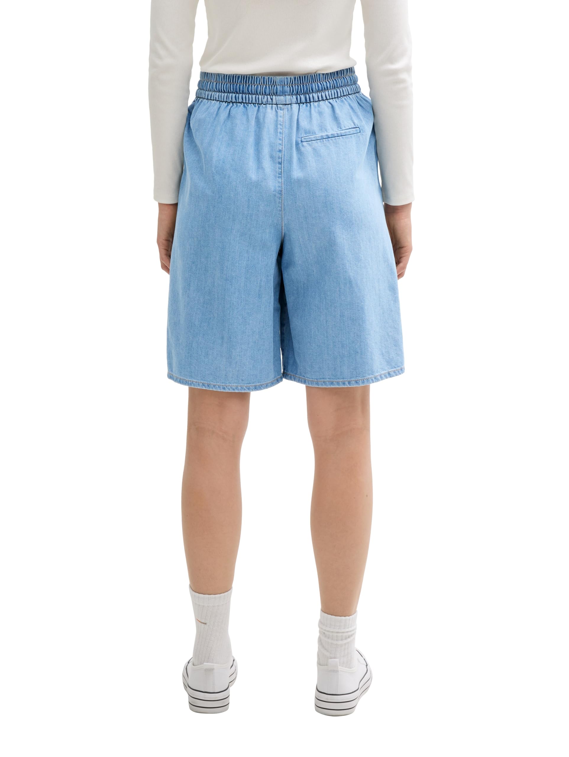 tom-tailor-denim-damen-relaxed-fit-long-bermuda-jeans-shorts image 3