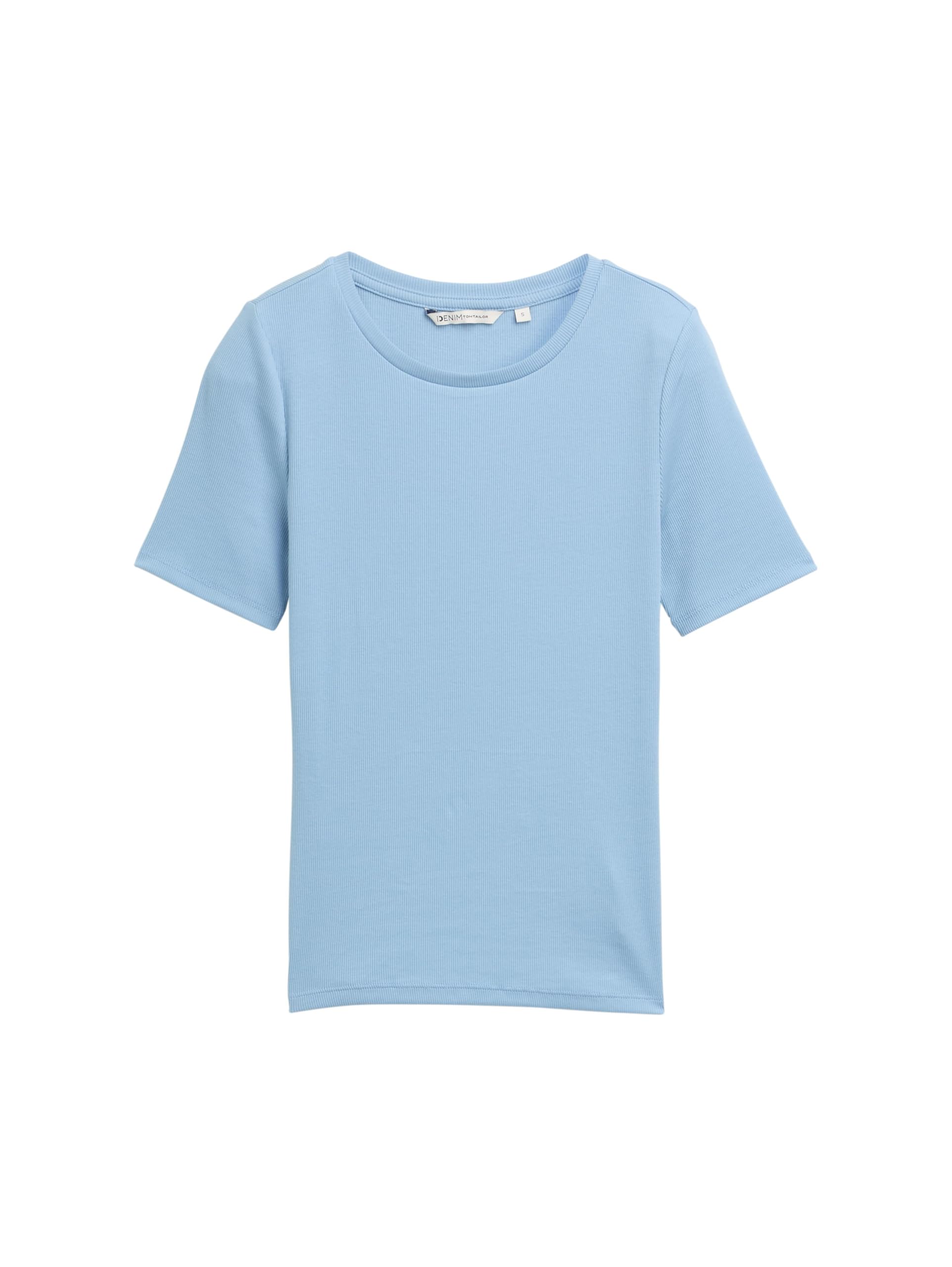 tom-tailor-denim-damen-basic-t-shirt-fitted-fit image 7