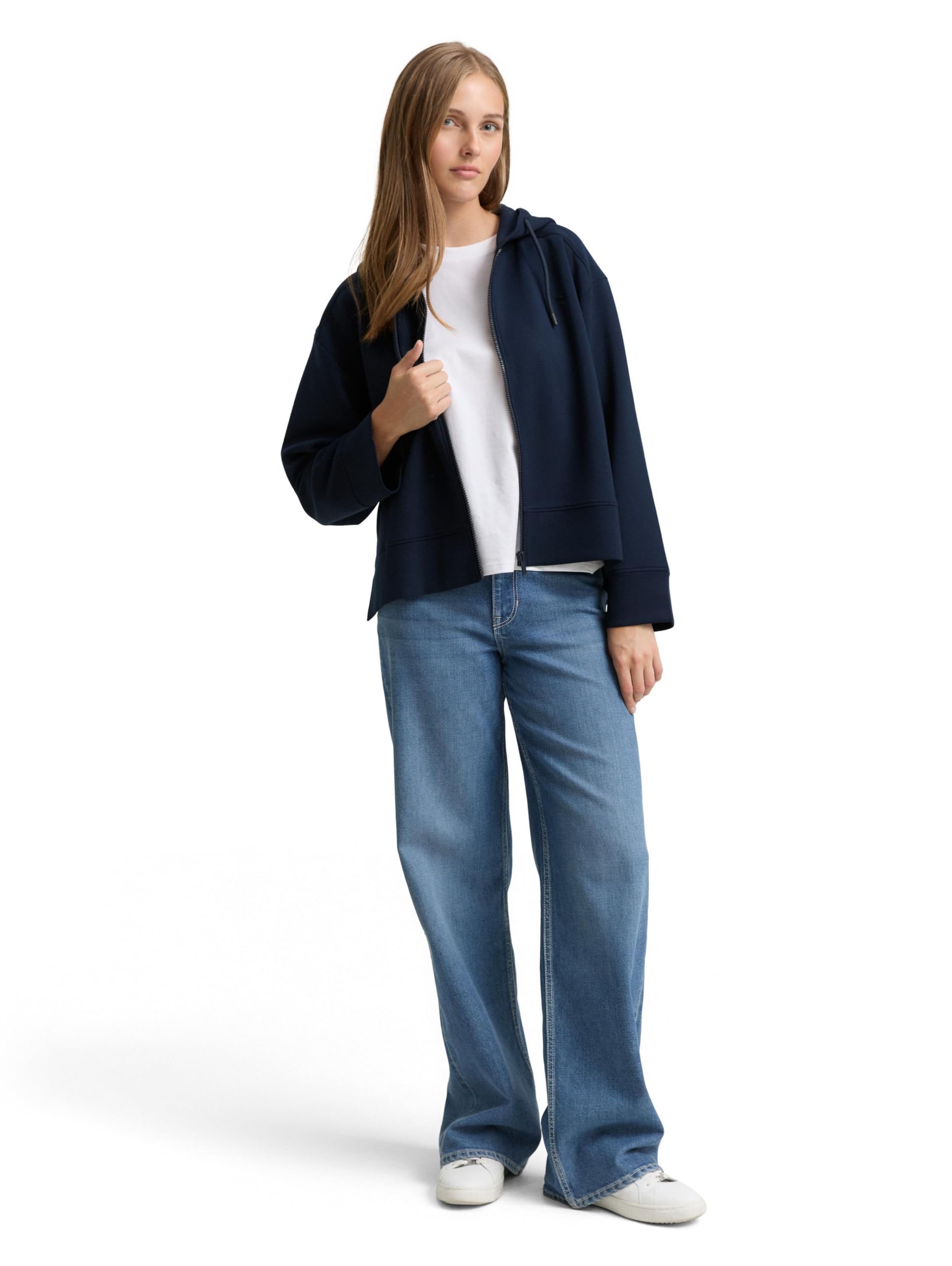 tom-tailor-denim-1048331-loose-fit-scuba-hoodie-sweatjacke-damen image 3