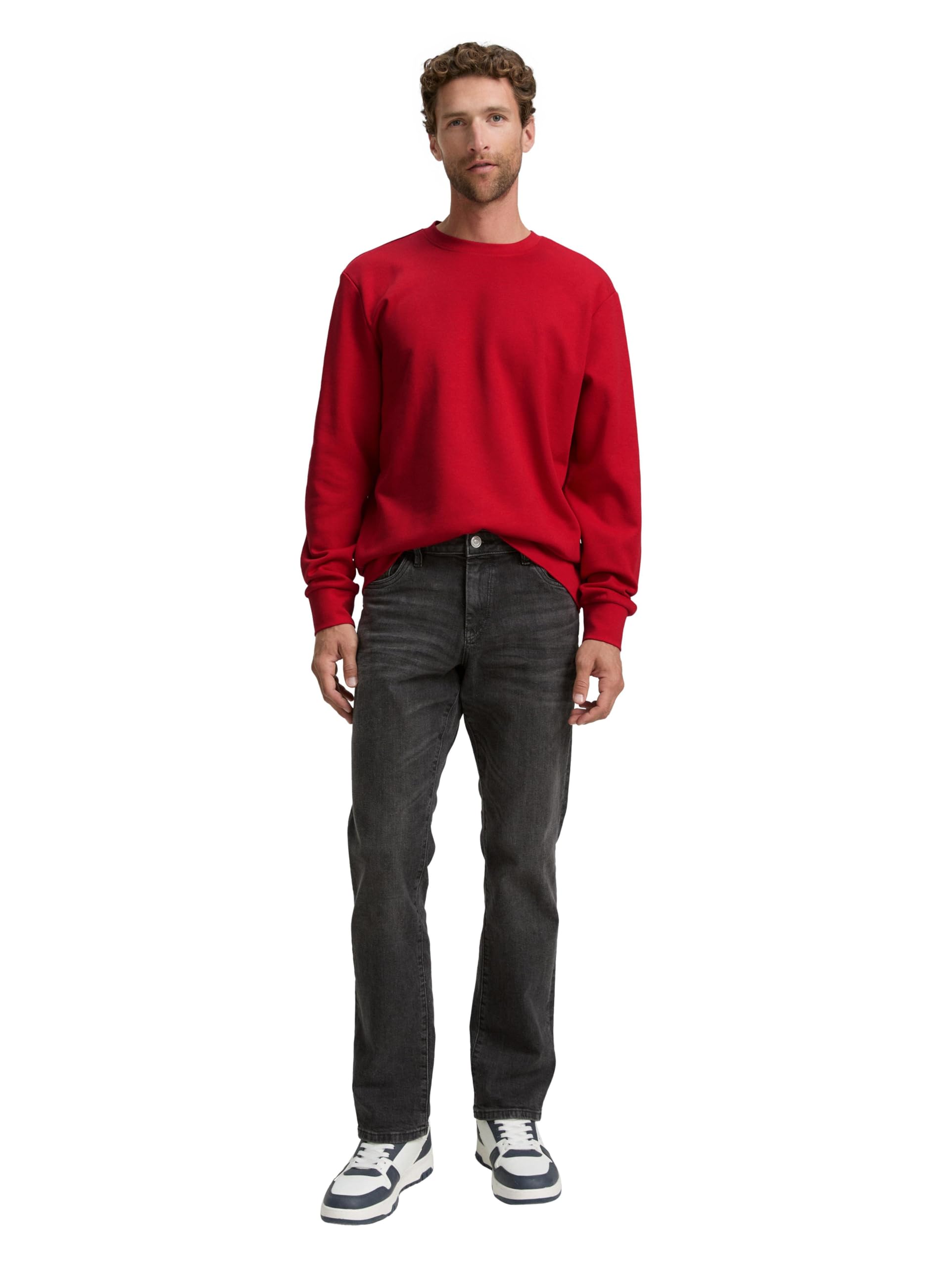 tom-tailor-herren-basic-sweatshirt-in-unifarben-klassisches-rundhals-sweatshirt image 2