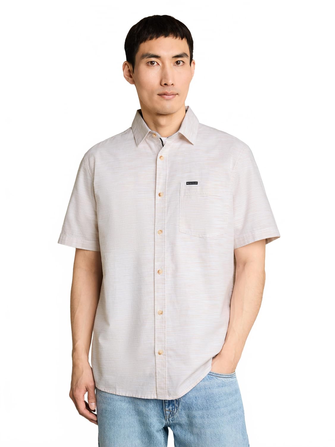 tom-tailor-1053285-herren-regular-fit-kurzarmhemd-aus-baumwolle image 1