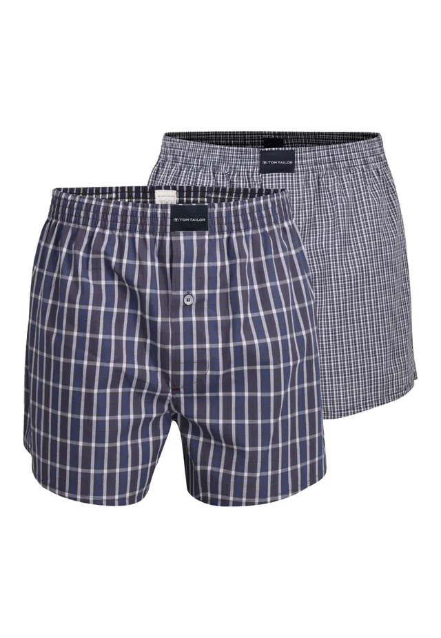 tom-tailor-herren-boxershorts-blau-kariert-2er-pack image 1