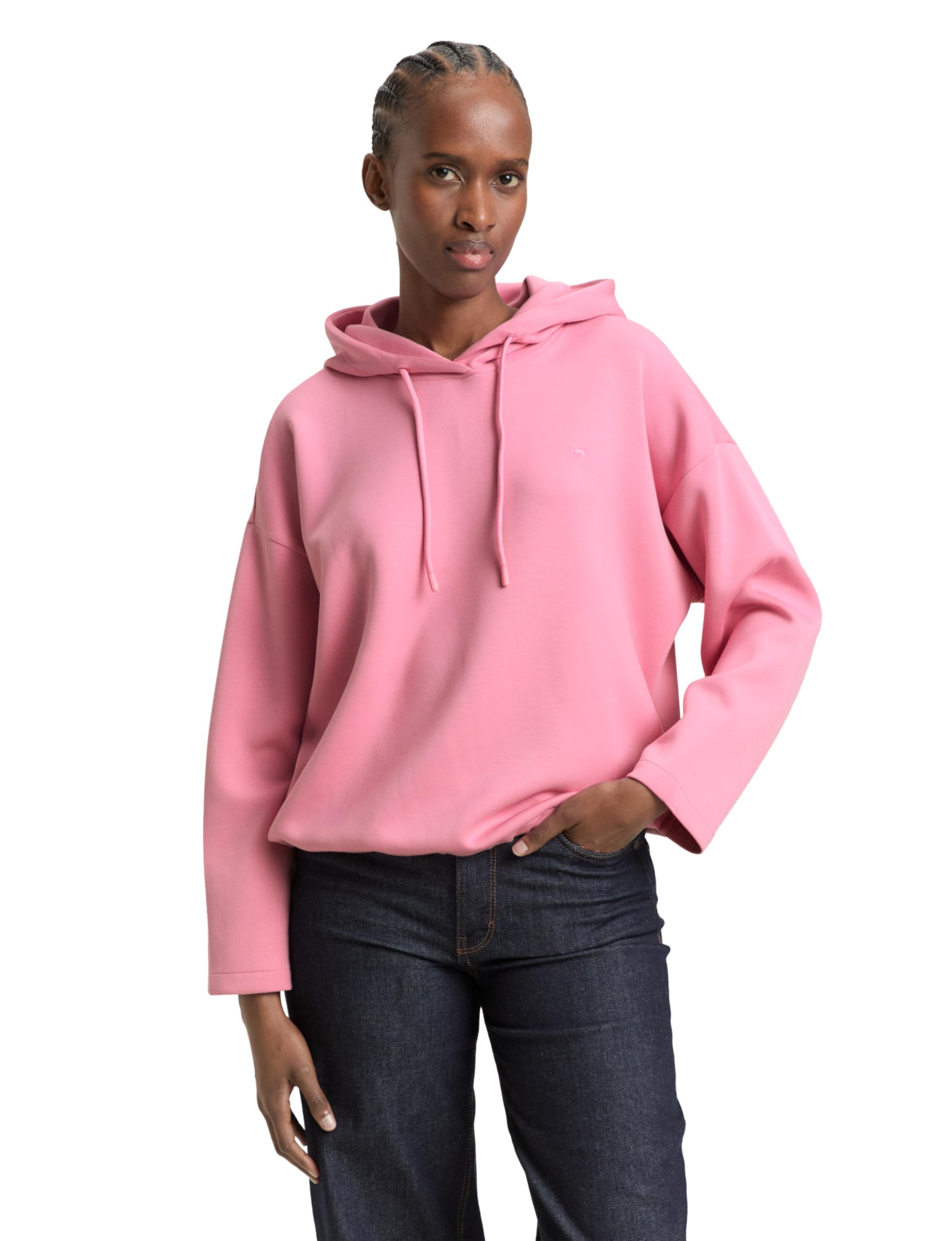 tom-tailor-denim-damen-loose-fit-scuba-hoodie-sweatshirt image 7