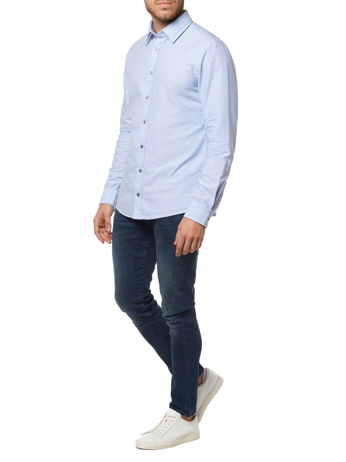joop-hanson-oberhemd-herren-blau-xl-oxford-slim-fit image 4