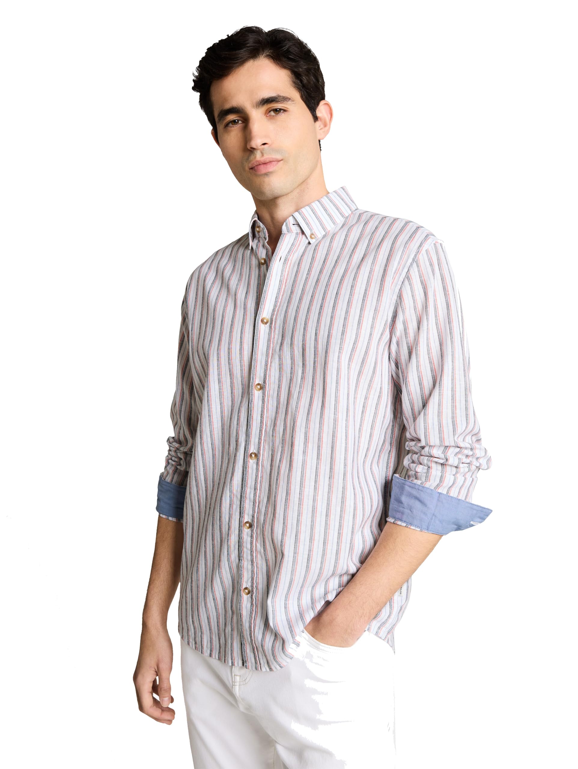 tom-tailor-herren-regular-fit-hemd-mit-leinen image 8