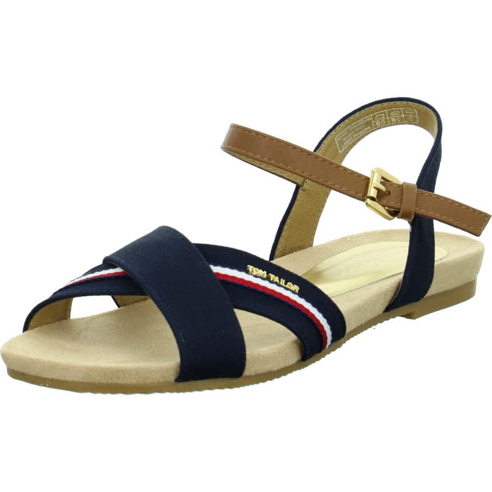 tom-tailor-3292201-damen-sandaletten-streifen-sportlich-elegant image 1