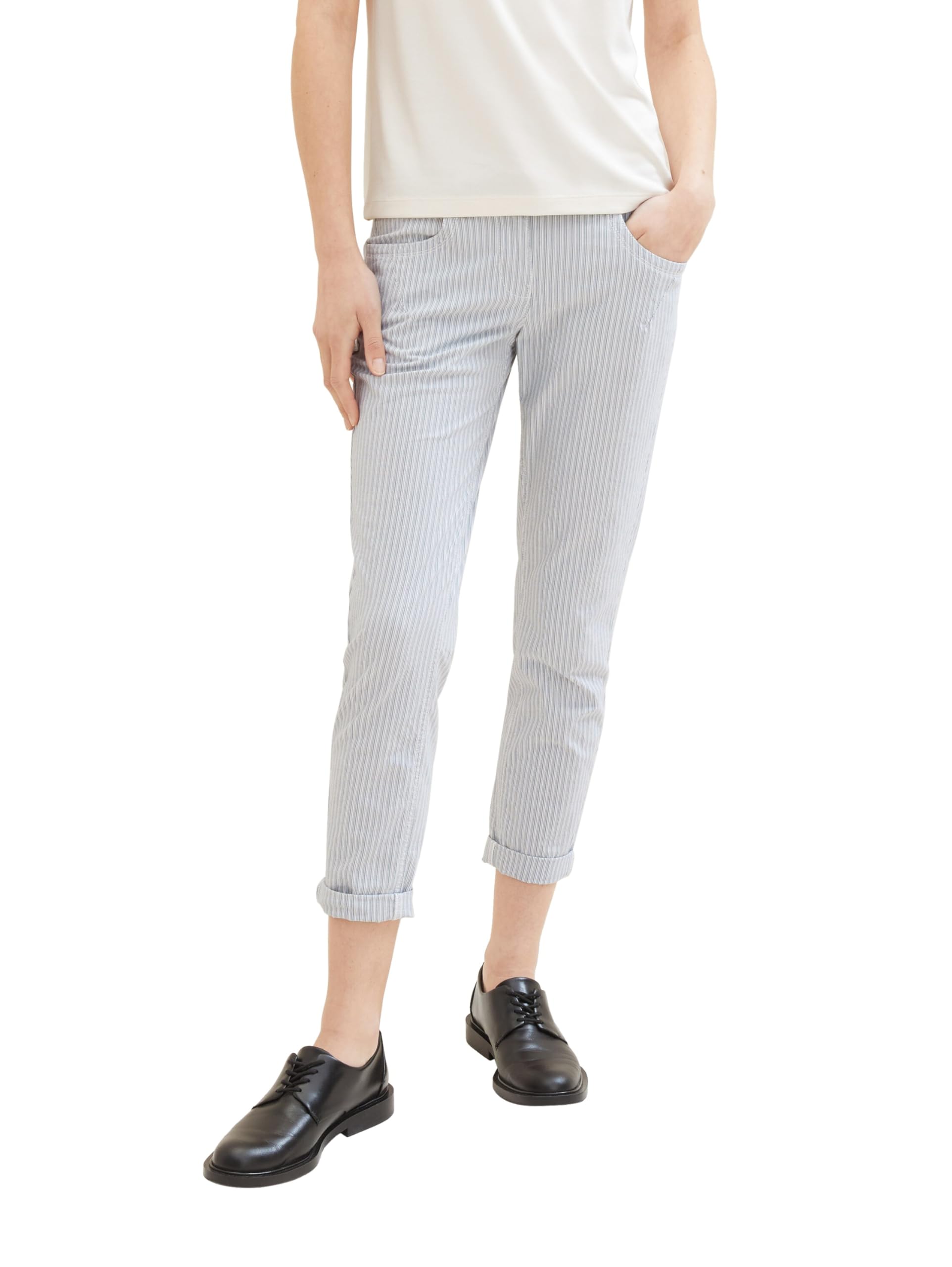 tom-tailor-damen-hose-tapered-relaxed-mit-kordelzug-und-streifen image 8
