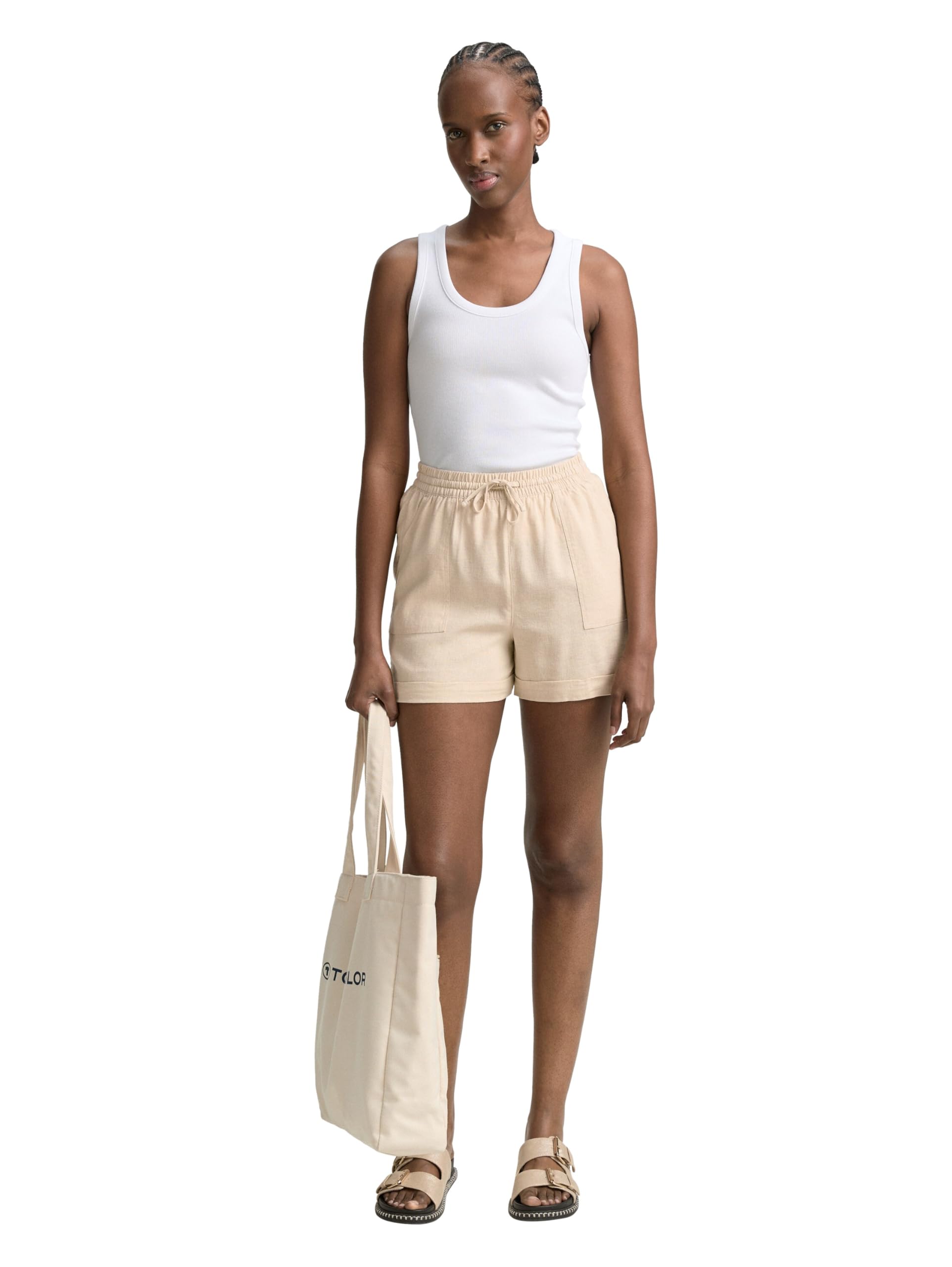 tom-tailor-denim-damen-relaxed-shorts-mit-leinenanteil image 3