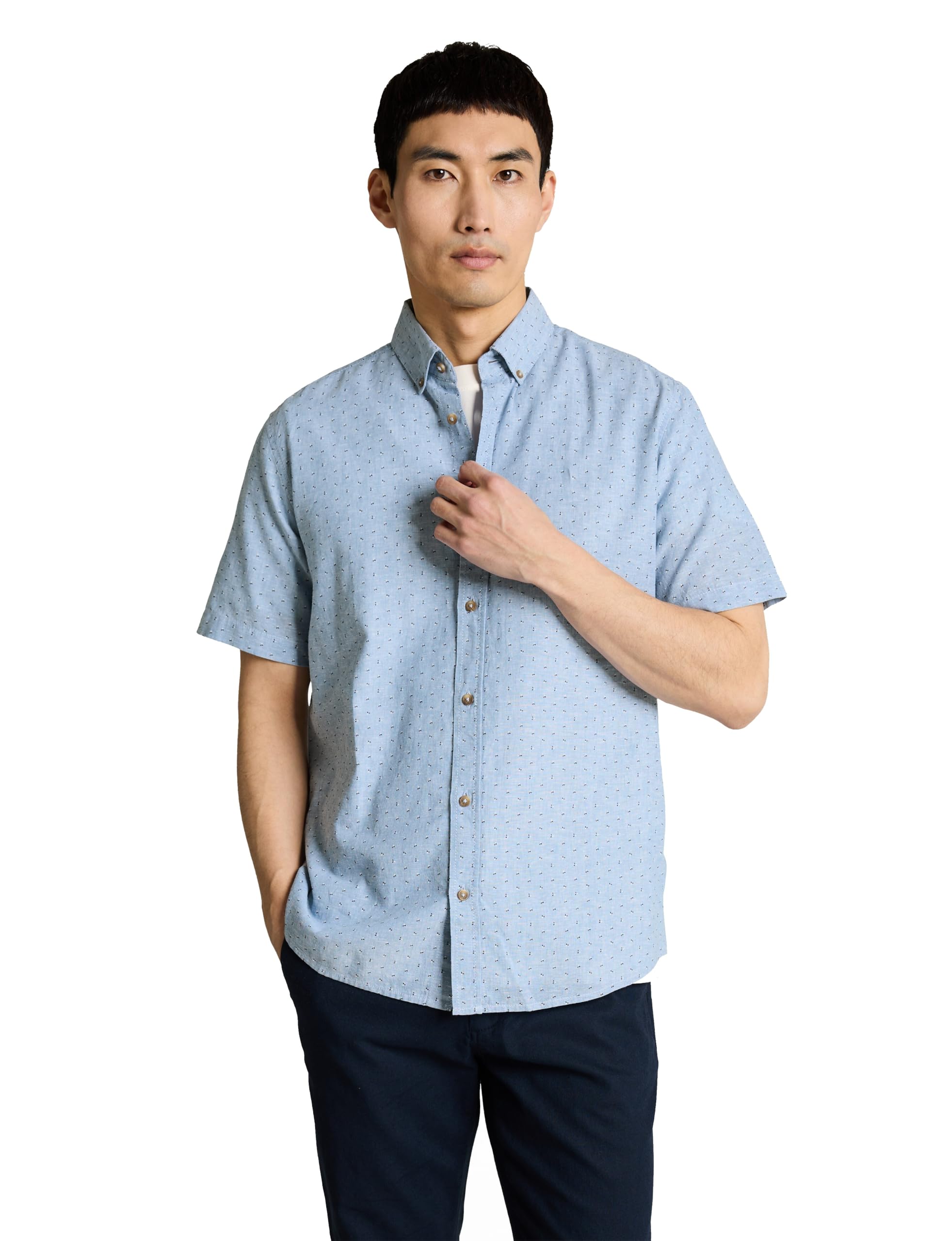 tom-tailor-herren-regular-fit-hemd-mit-leinen-2 image 8