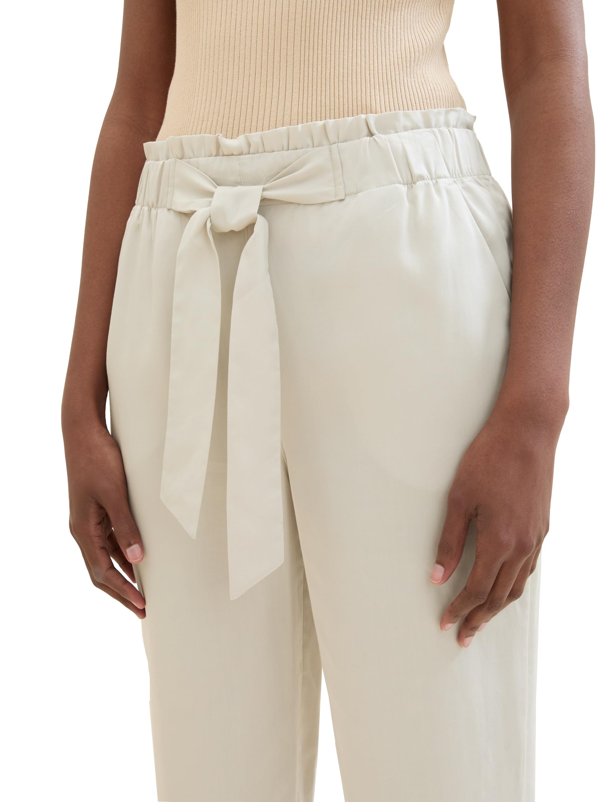 tom-tailor-denim-damen-paperbag-hose-mit-bindeg-rtel-1040804-hohe-taille-locker- image 3