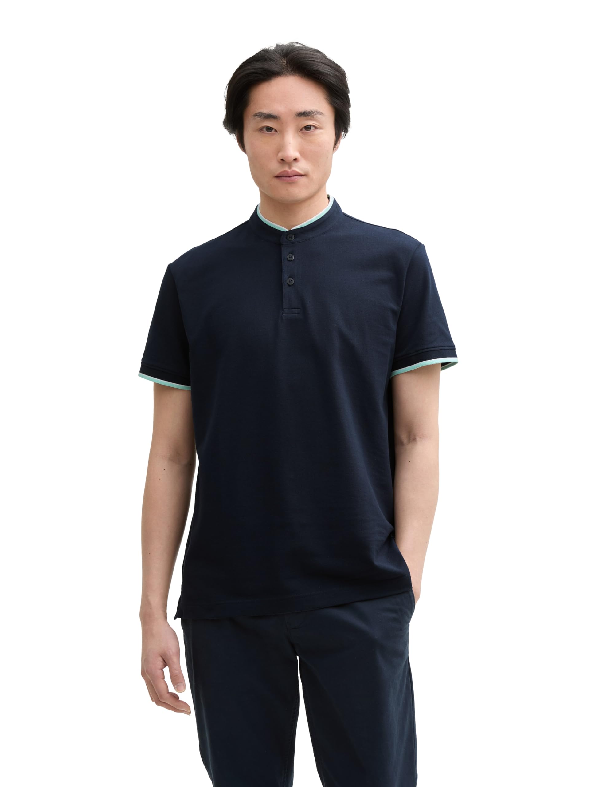 tom-tailor-herren-piqu-poloshirt-mit-stehkragen image 7
