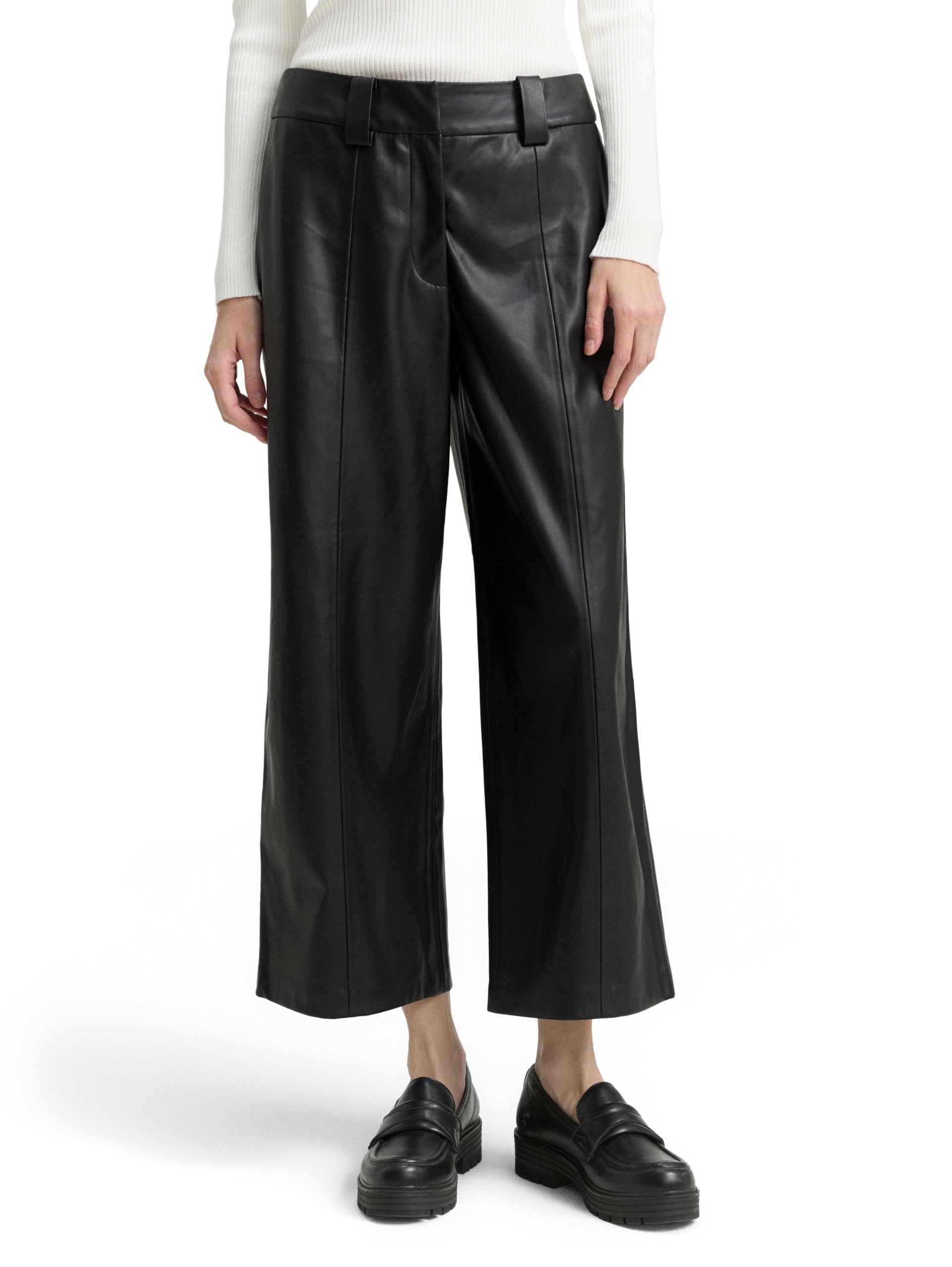 tom-tailor-damen-culotte-hose-in-lederoptik image 7