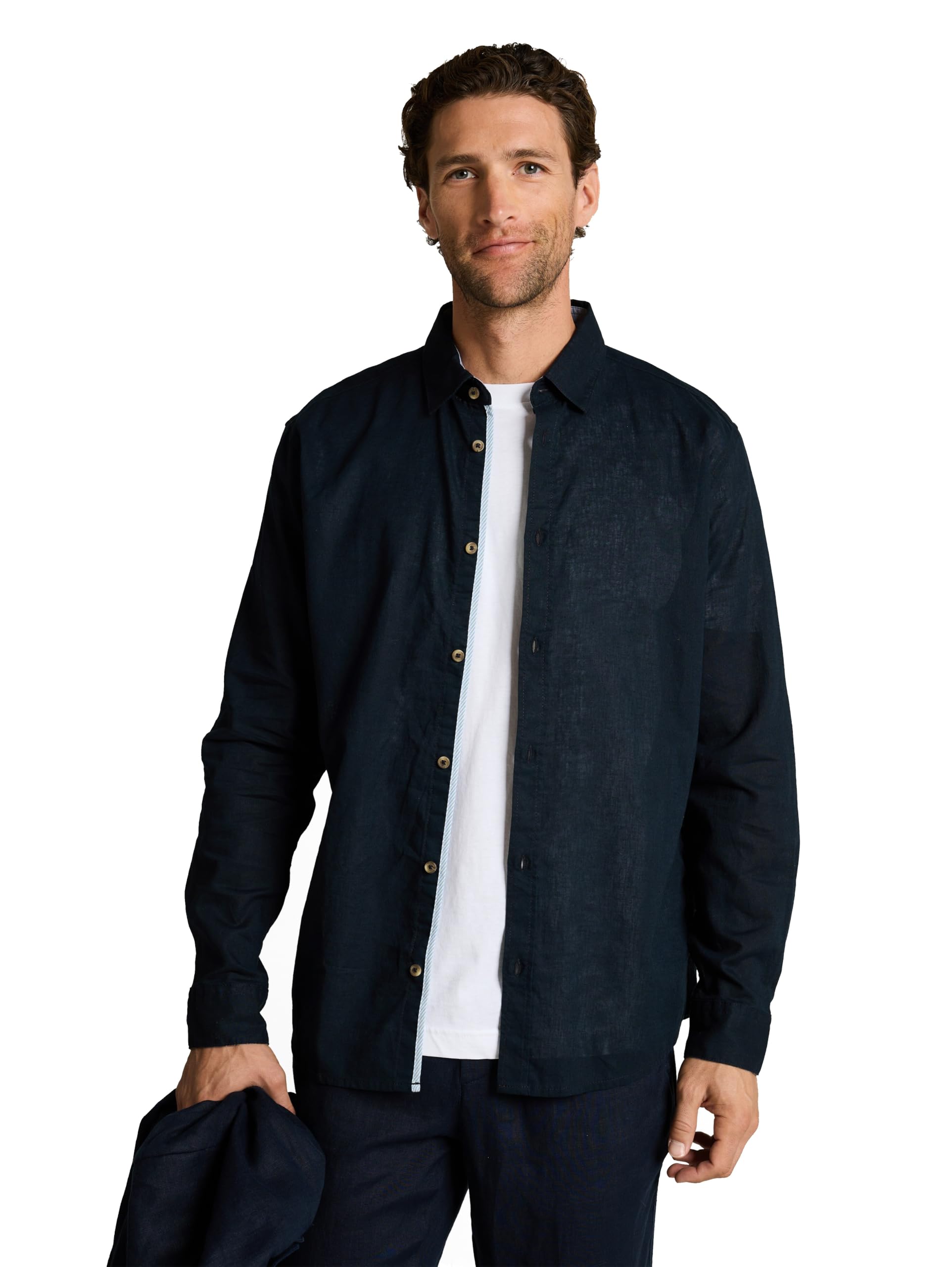 tom-tailor-herren-baumwollhemd-mit-leinen-2 image 7