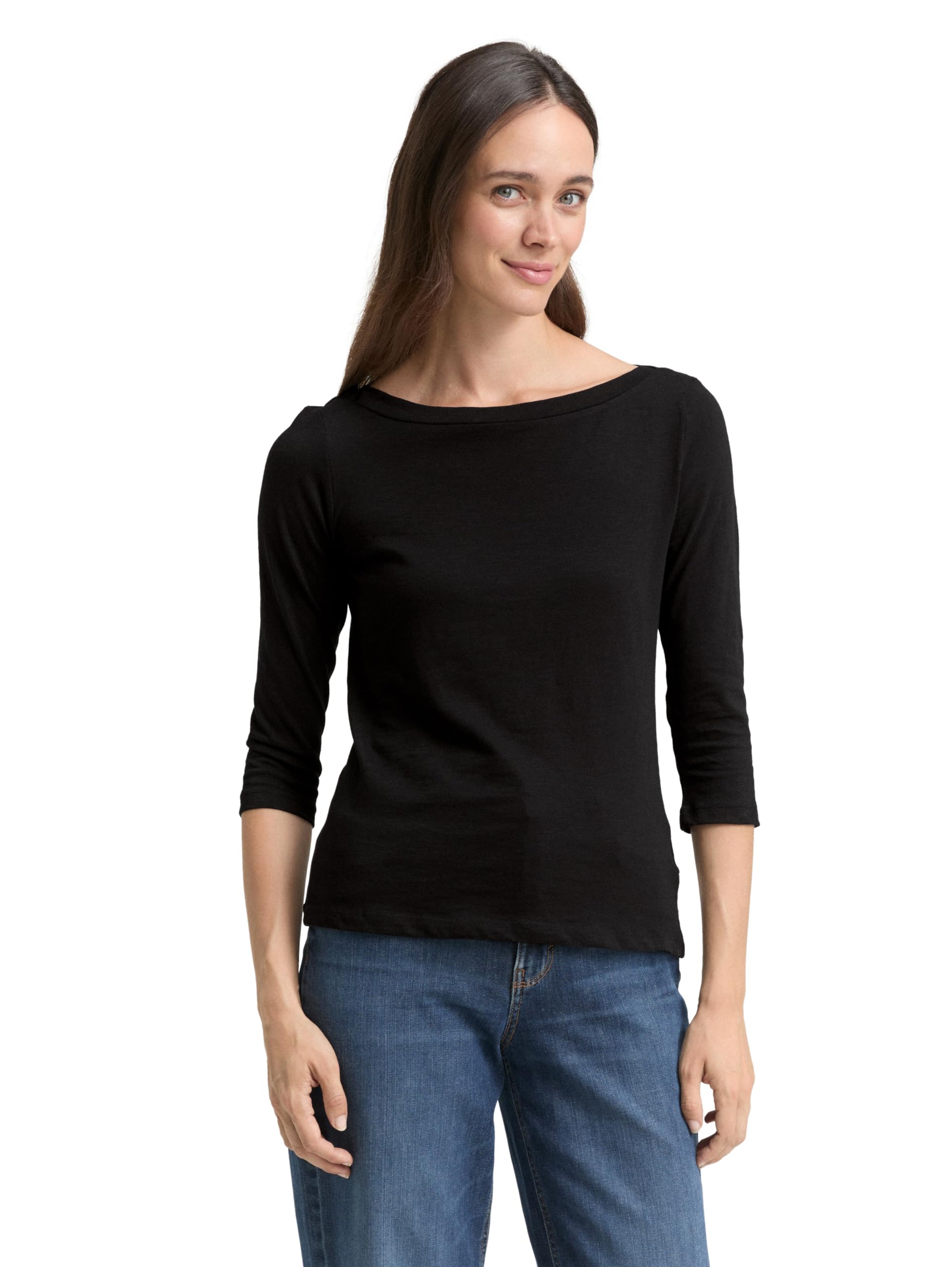 tom-tailor-damen-basic-t-shirt-mit-3-4-arm image 8