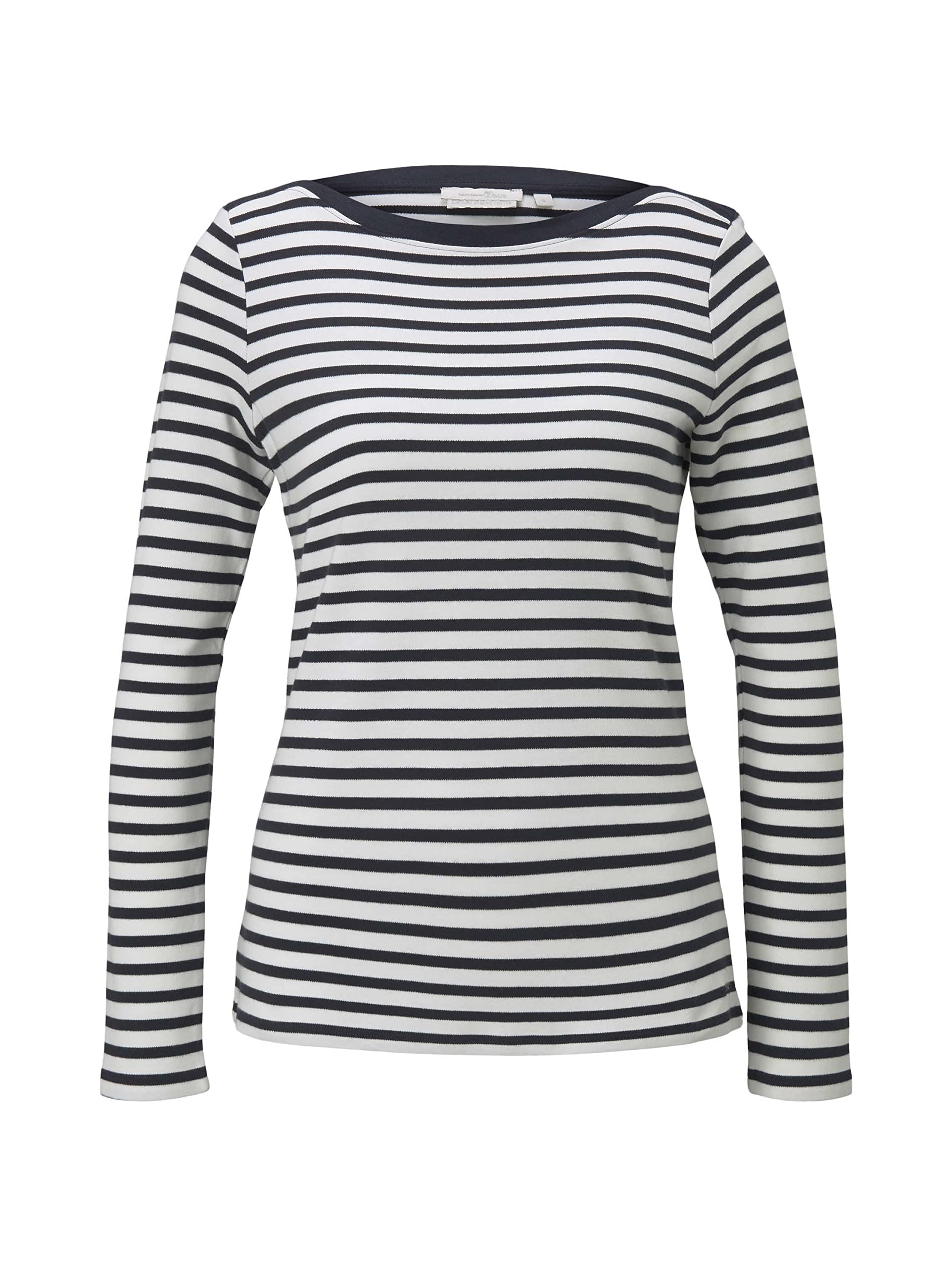tom-tailor-denim-damen-longsleeve-mit-streifen-aus-bio-baumwolle image 7