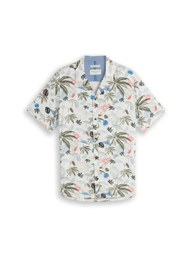 tom-tailor-herren-1050943-regular-fit-resort-kurzarmhemd-aus-viskose image 1