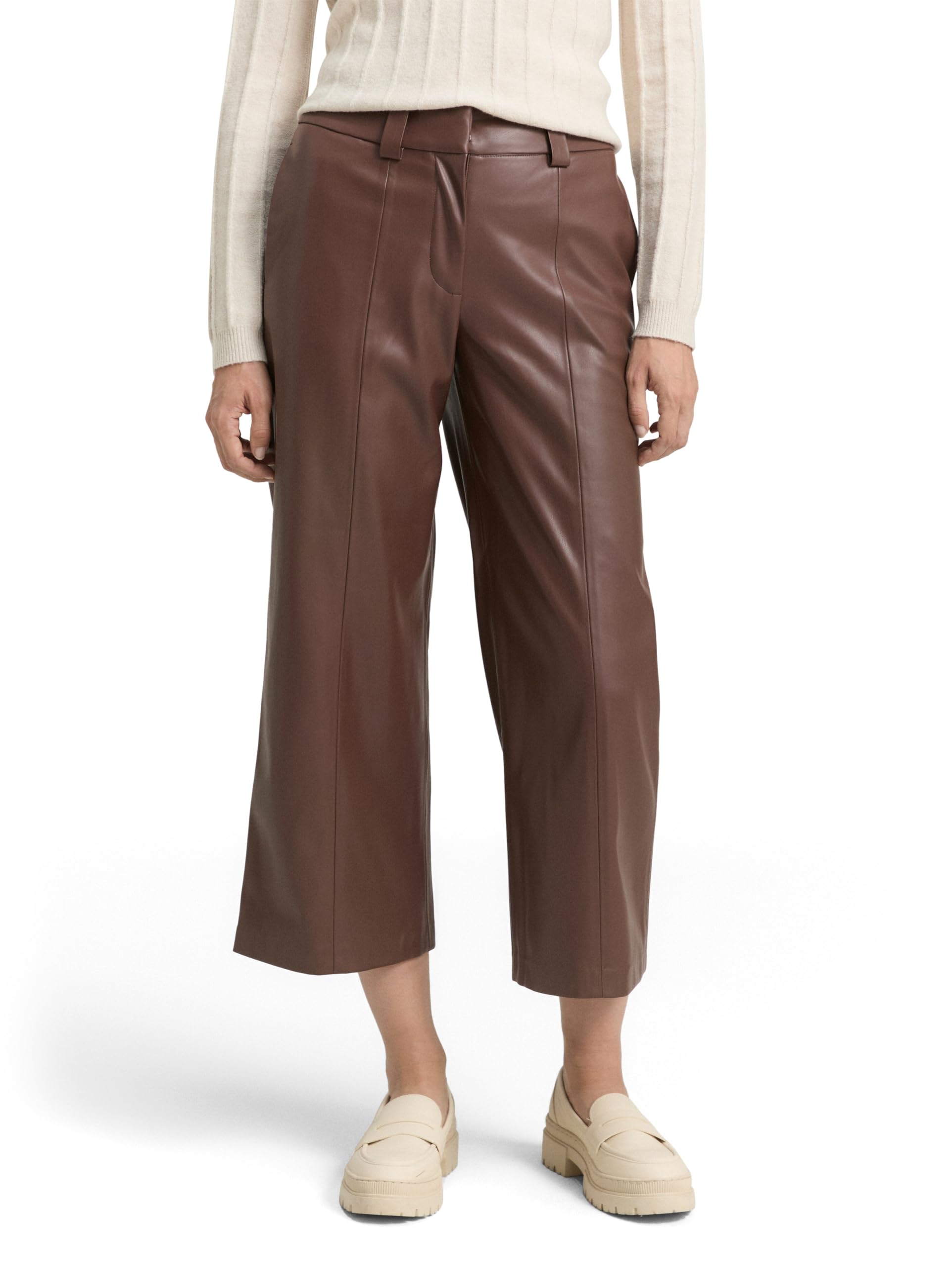 tom-tailor-damen-culotte-hose-in-lederoptik image 1
