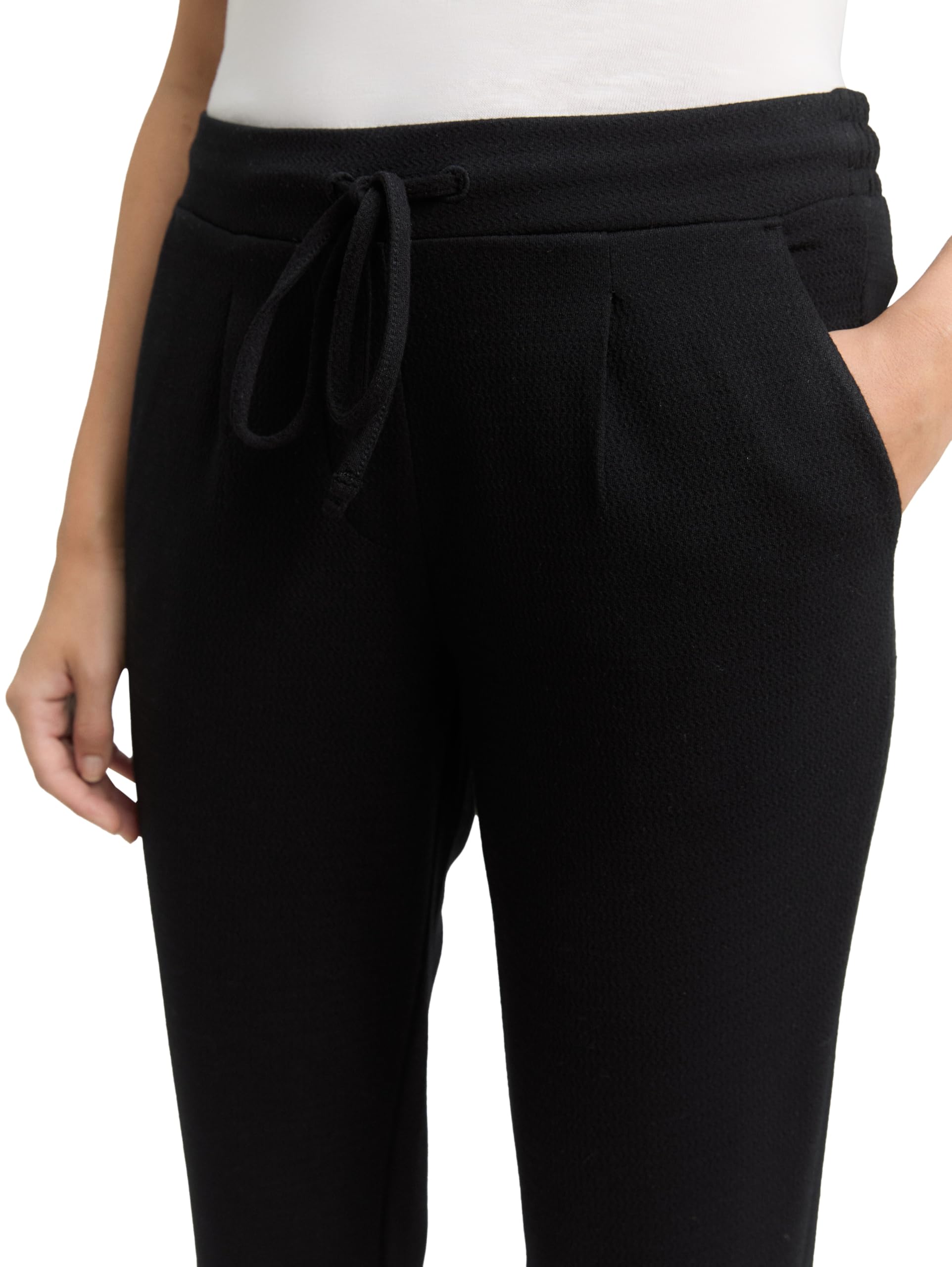 tom-tailor-damen-loose-slim-jacquard-hose-mit-kordelzug image 5