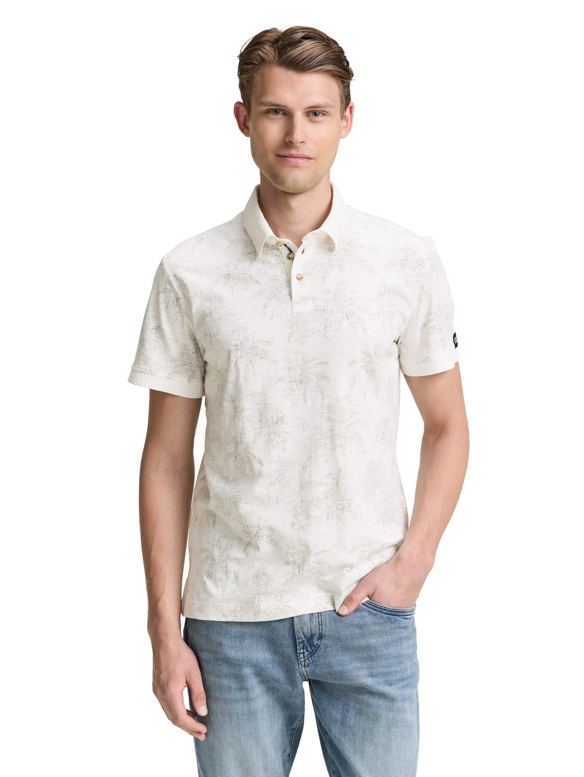 tom-tailor-herren-poloshirt-mit-palmen-print image 7