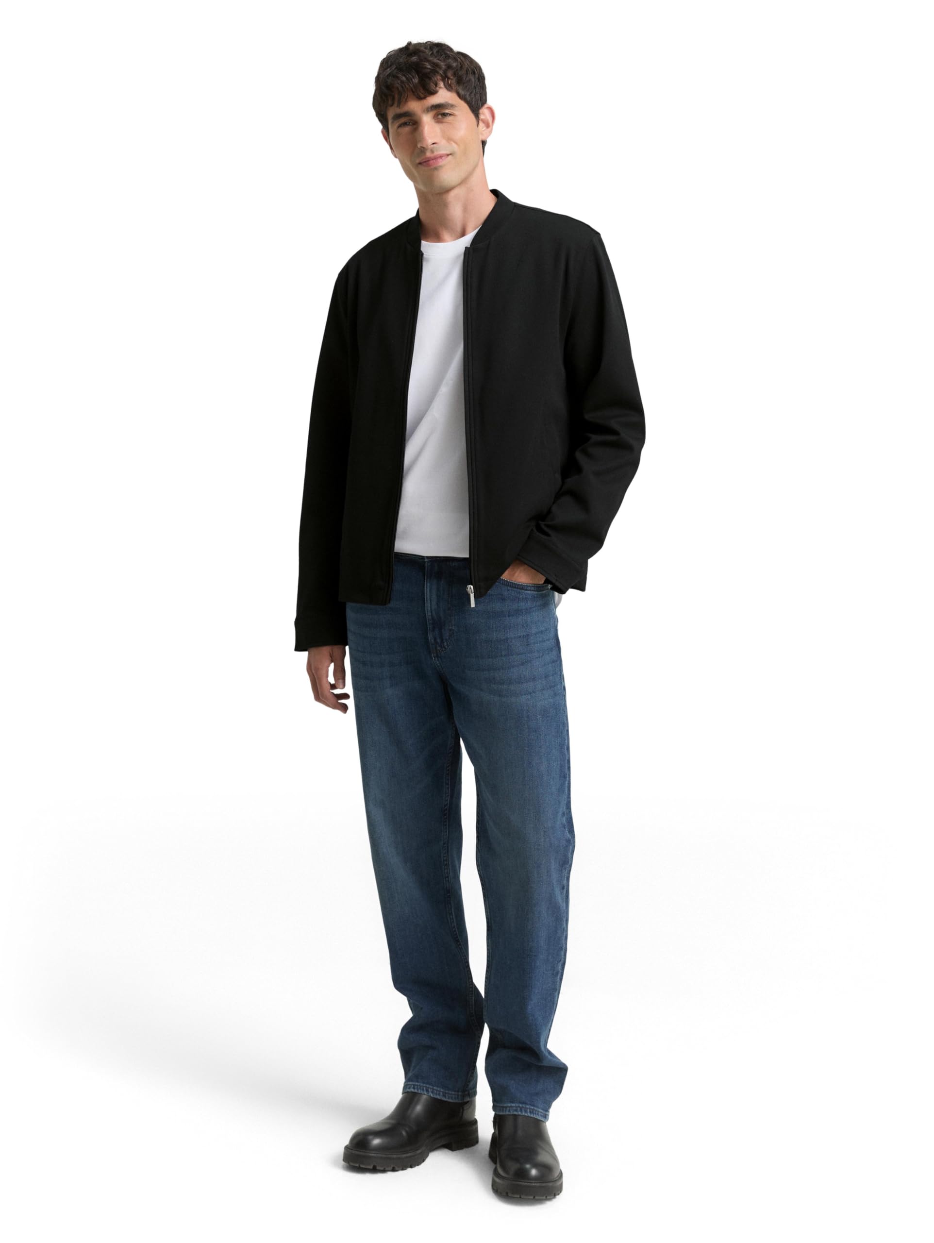 tom-tailor-herren-1047274-piqu-blouson-jacke-mit-bomberkragen image 2