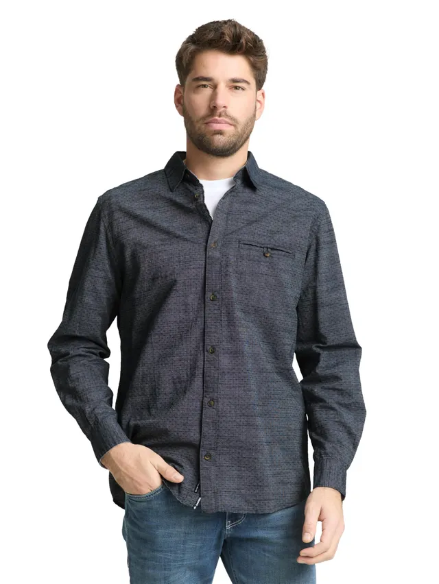 tom-tailor-herren-regular-fit-dobby-hemd image 1