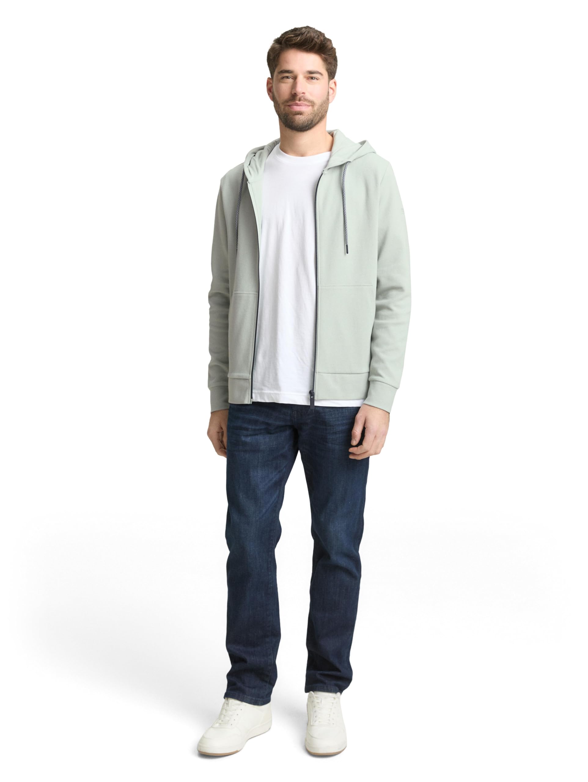 tom-tailor-herren-hoodie-sweatjacke-mit-kapuze image 2