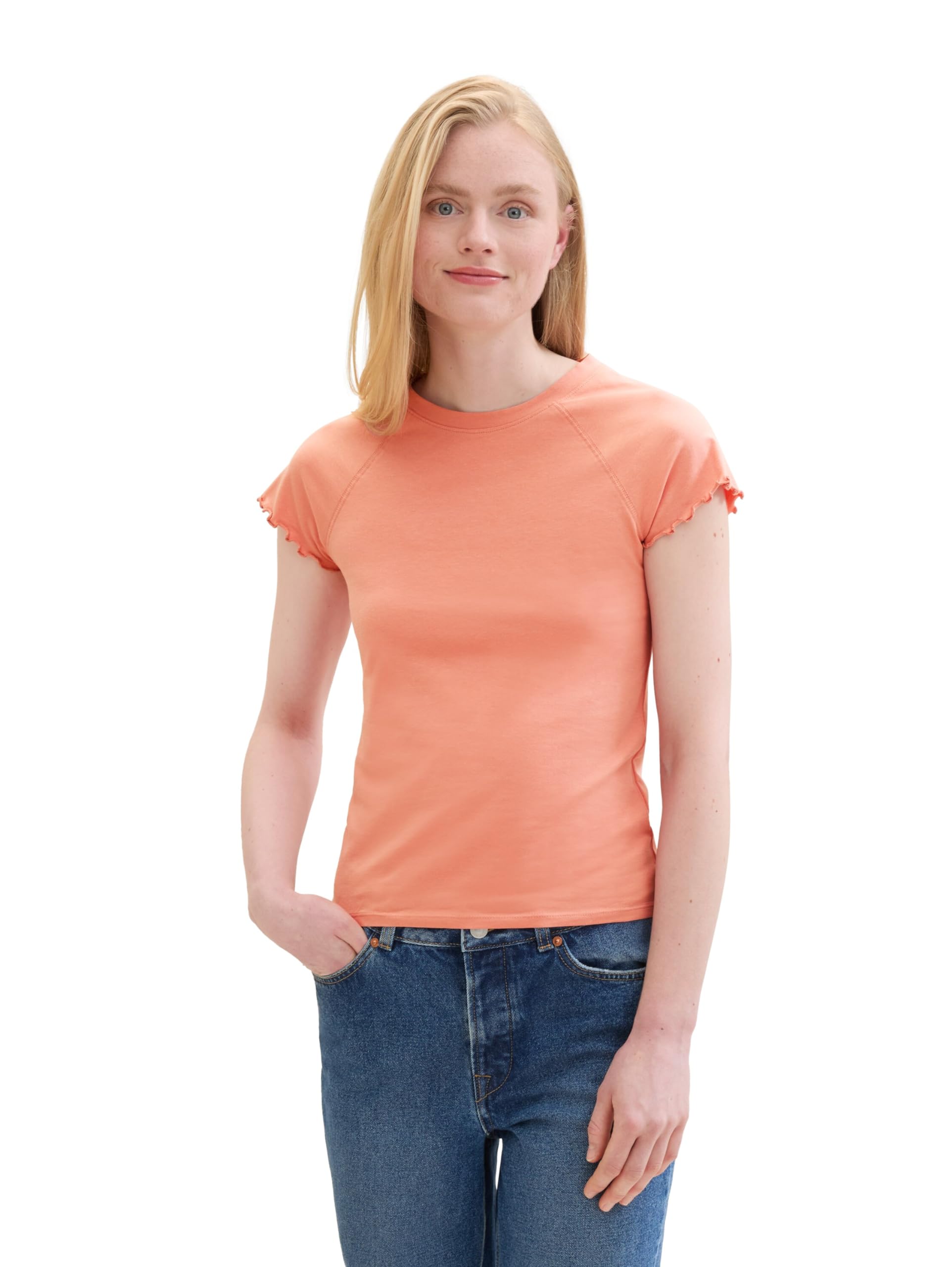 tom-tailor-denim-damen-basic-t-shirt-mit-raglan-rmeln image 7