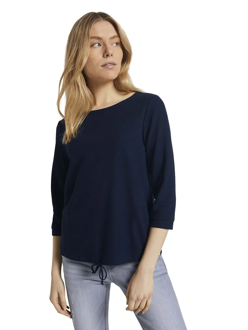 tom-tailor-damen-longsleeve-mit-schleifen-detail-am-saum image 1