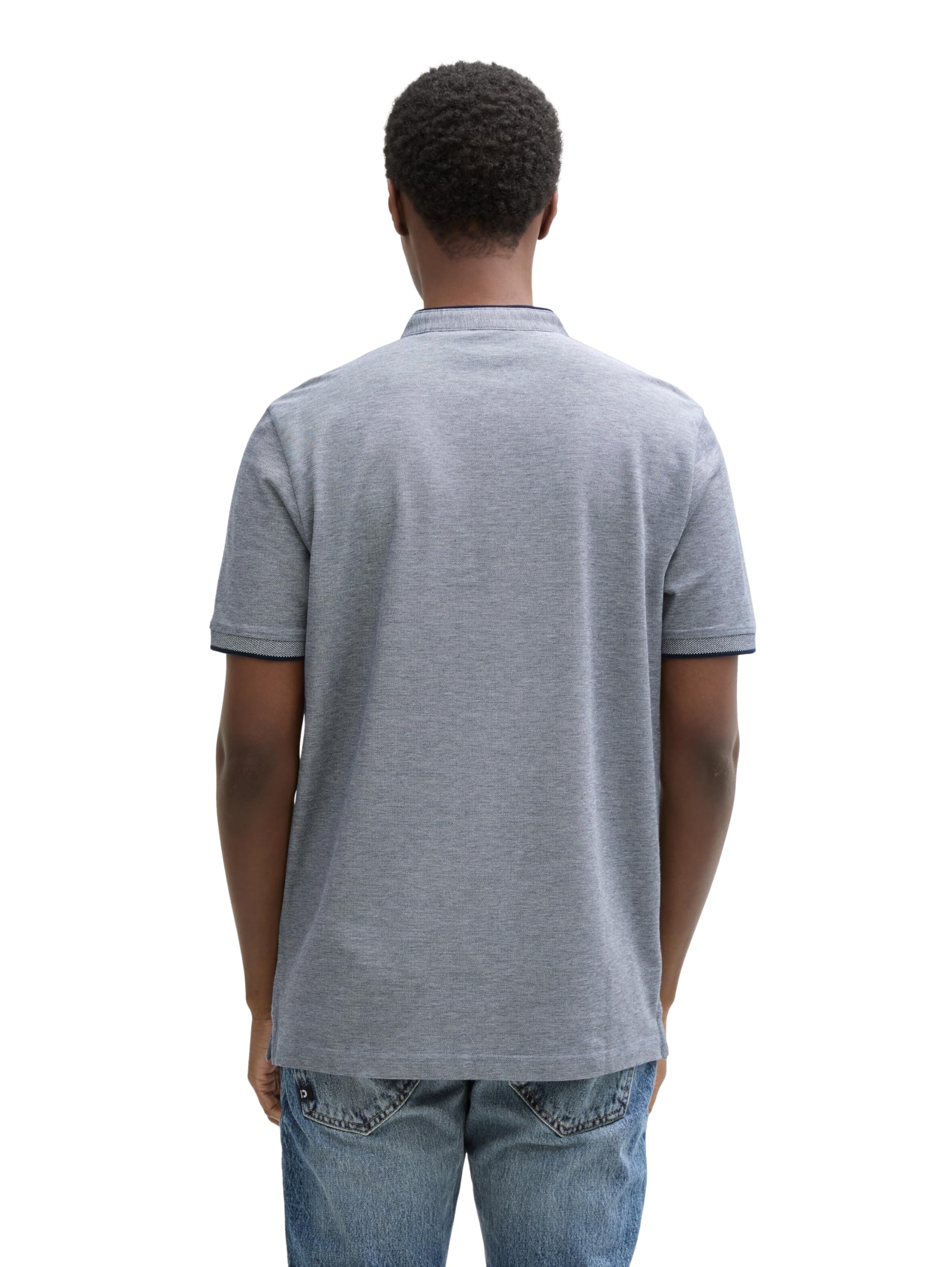 tom-tailor-denim-herren-piqu-poloshirt-mit-stehkragen image 2