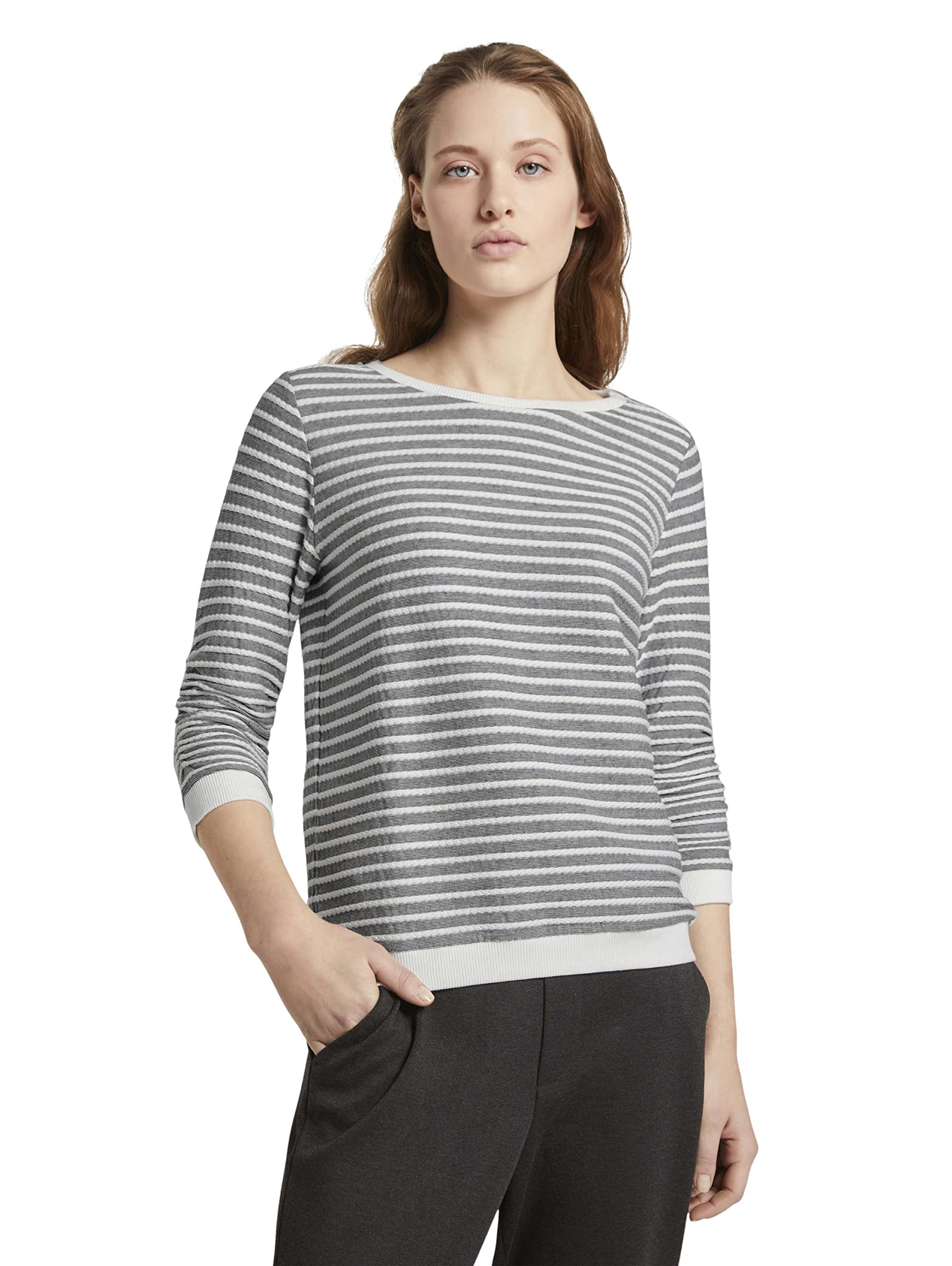 tom-tailor-denim-damen-sweatshirt-mit-raffarm image 1
