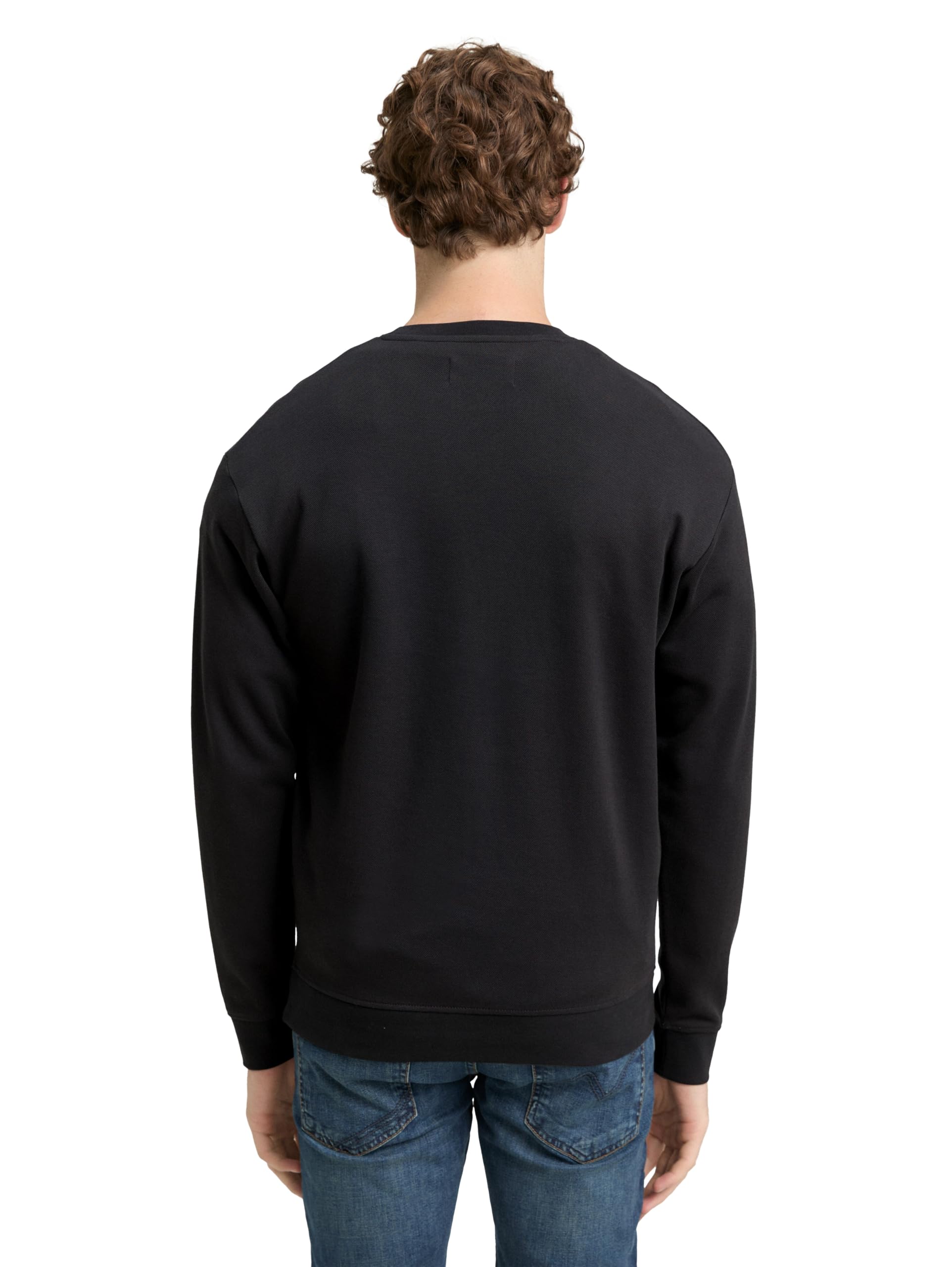tom-tailor-denim-herren-basic-piqu-sweatshirt-rundhals image 2