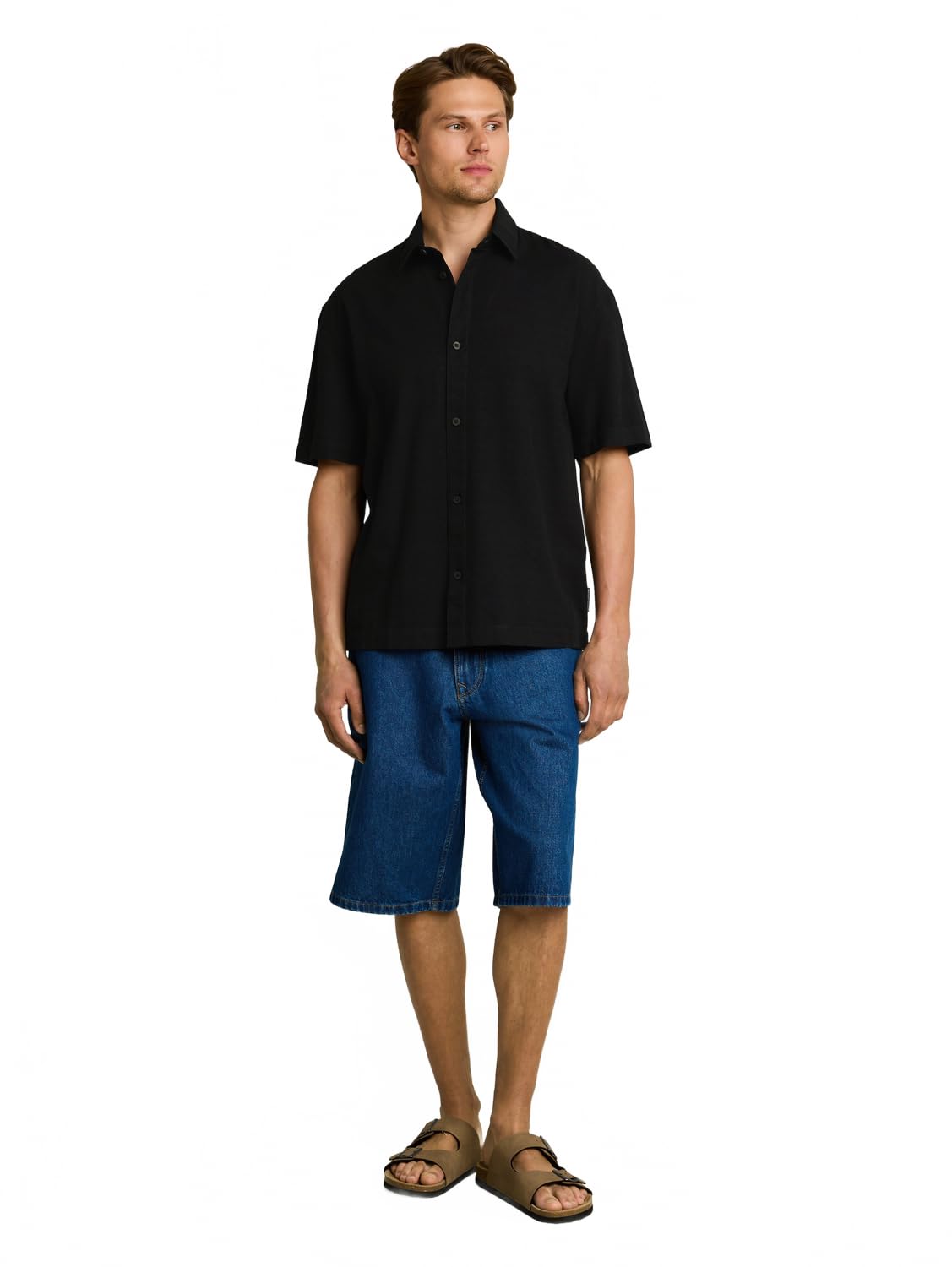 tom-tailor-denim-1050979-loose-fit-kurzarmhemd-aus-baumwolle-herren image 2