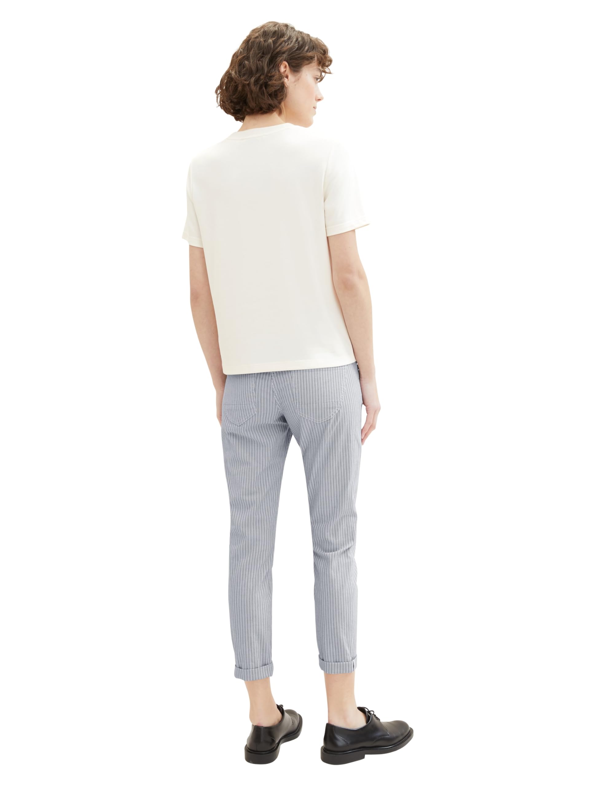 tom-tailor-damen-hose-tapered-relaxed-mit-kordelzug-und-streifen image 3
