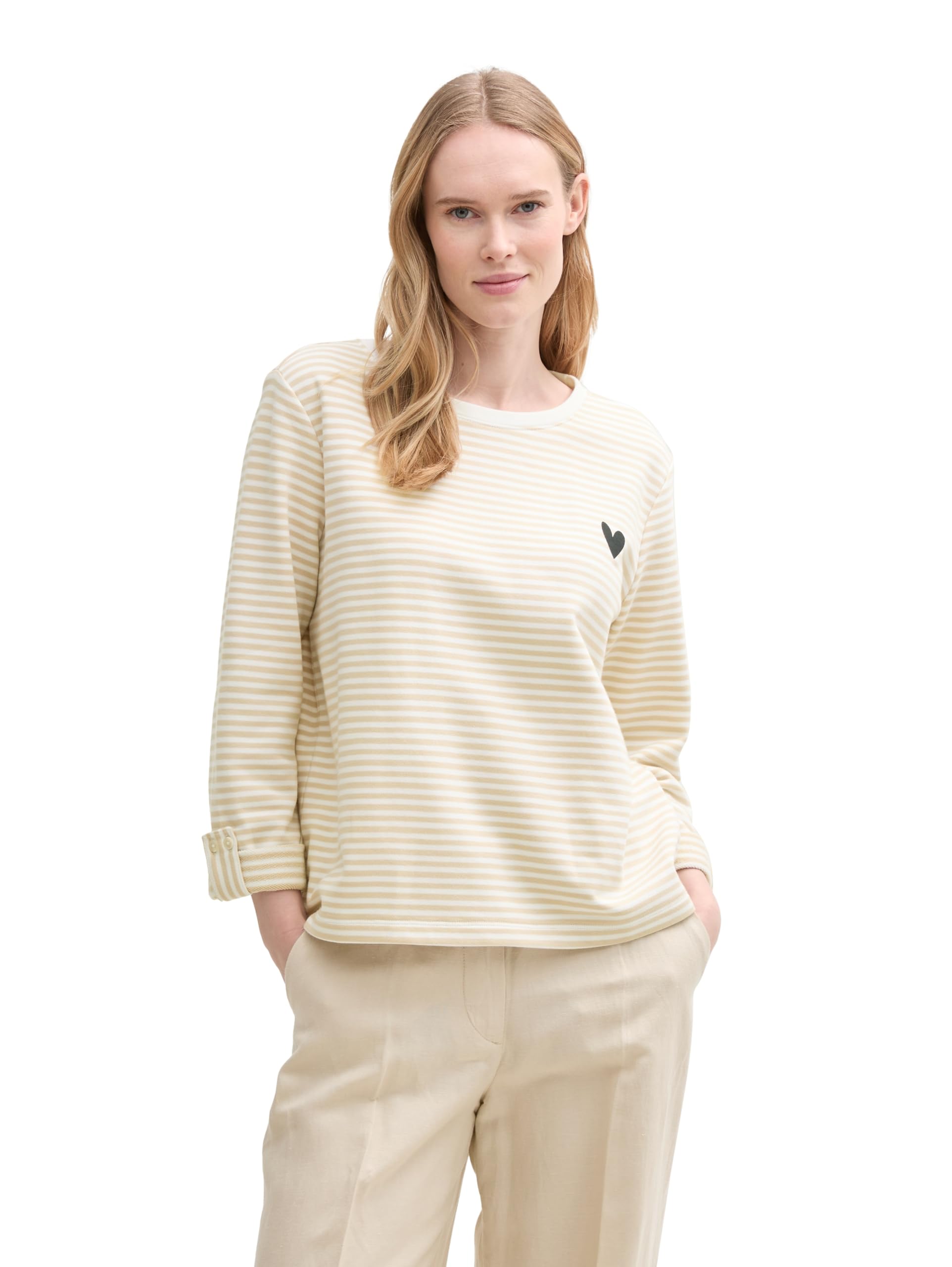 tom-tailor-damen-loose-fit-sweatshirt-mit-streifenmuster image 5