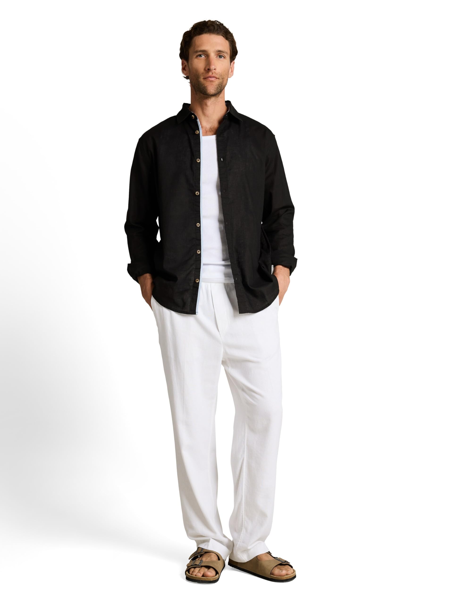 tom-tailor-herren-baumwollhemd-mit-leinen-2 image 2