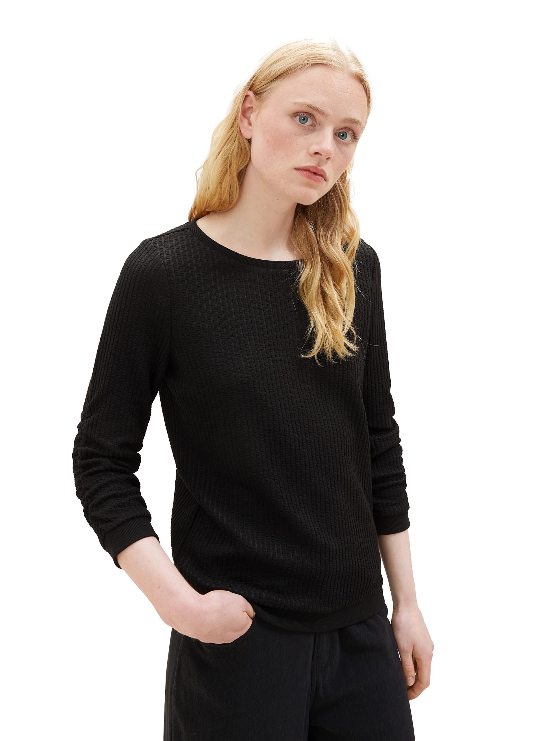 tom-tailor-denim-1039822-damen-sweatshirt-mit-raffarm image 7