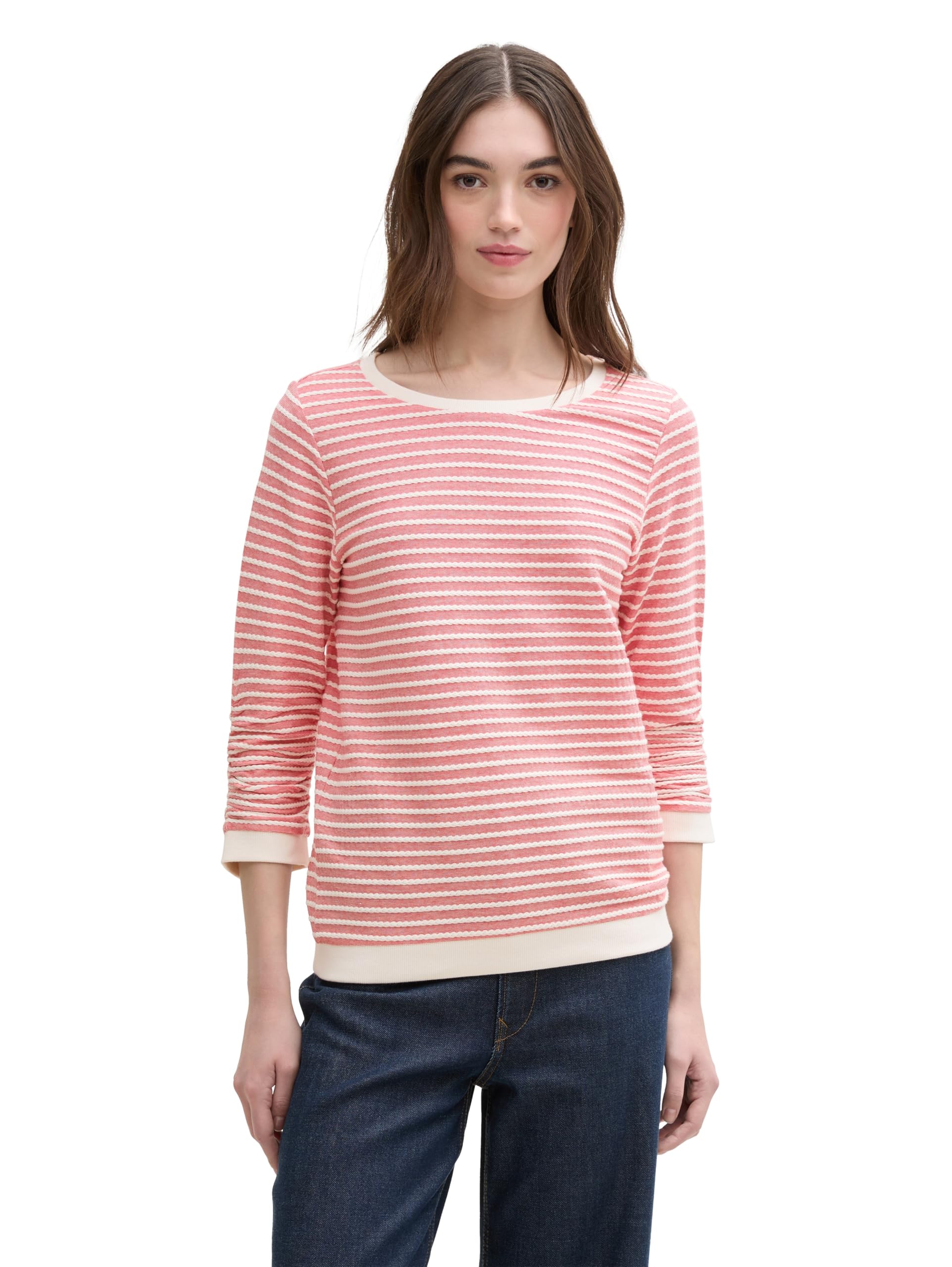 tom-tailor-denim-damen-sweatshirt-raffarm-streifenmuster image 8