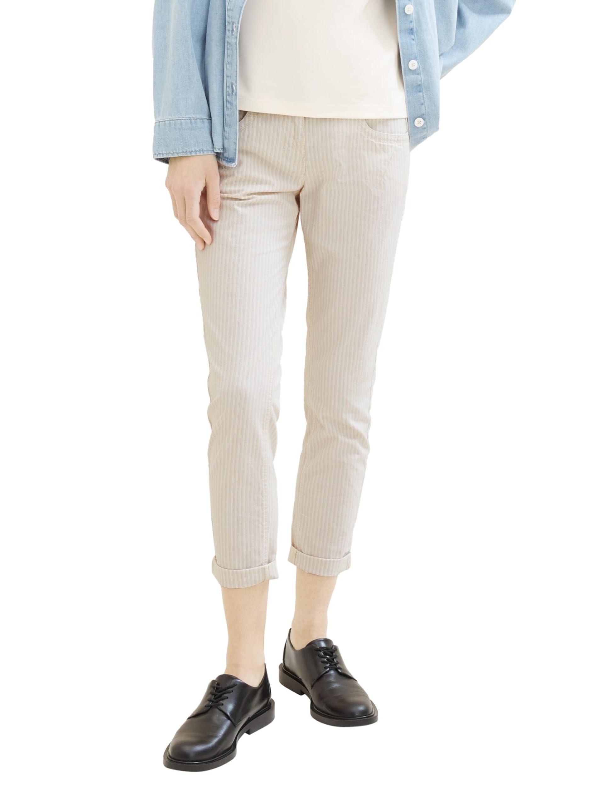 tom-tailor-damen-hose-tapered-relaxed-mit-kordelzug-und-streifen image 7