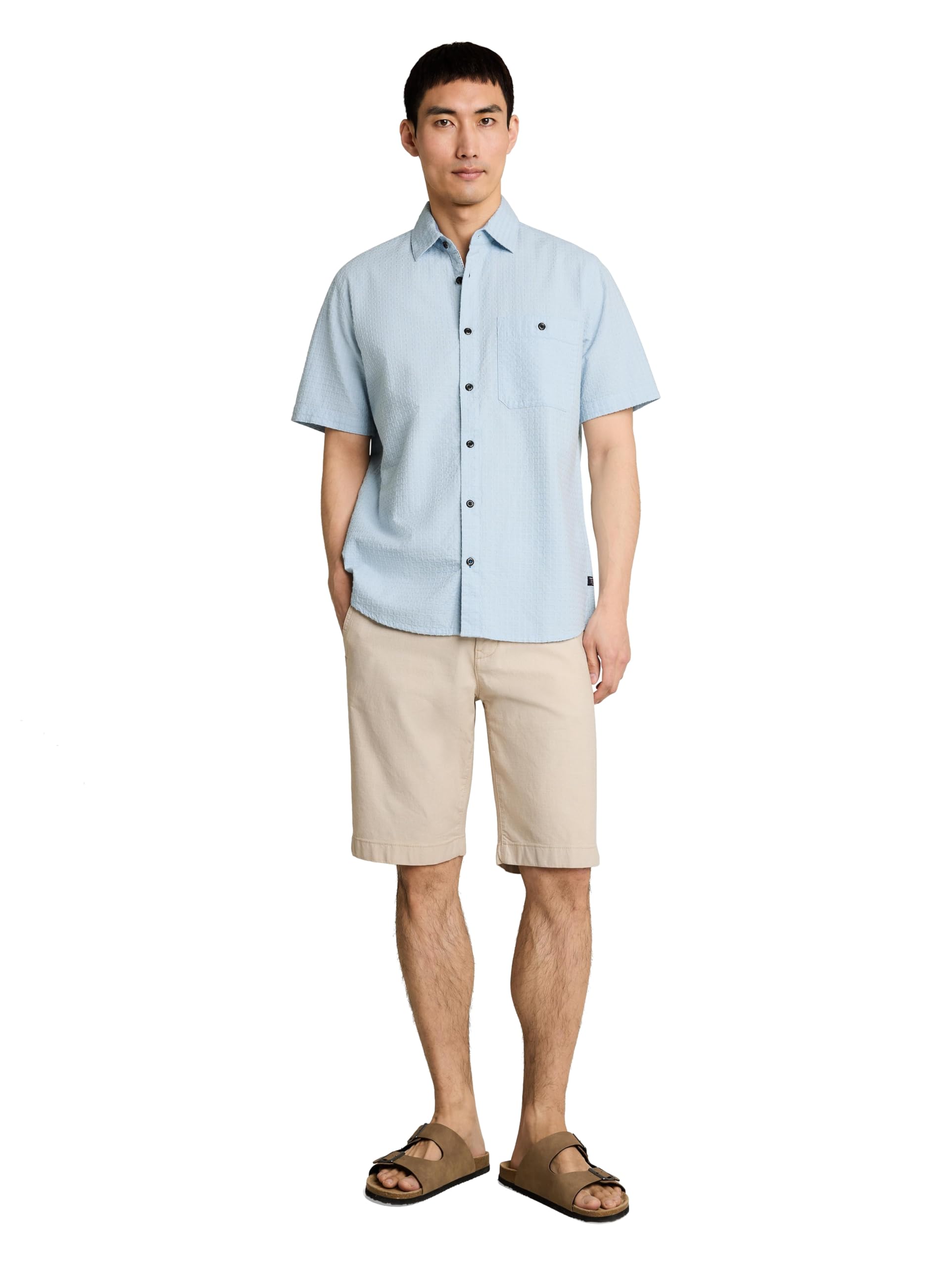 tom-tailor-herren-1050941-regular-fit-jacquard-kurzarmhemd-aus-baumwolle image 2