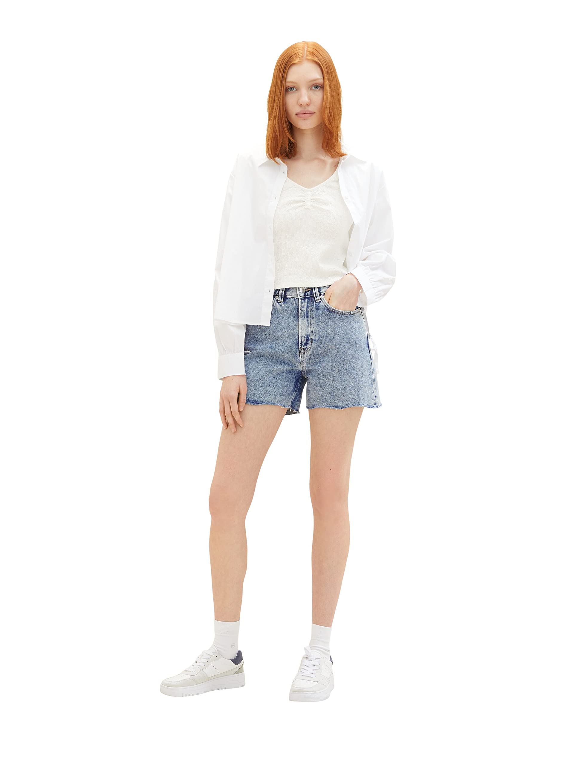 tom-tailor-denim-damen-mom-jeans-shorts-mom-fit image 3